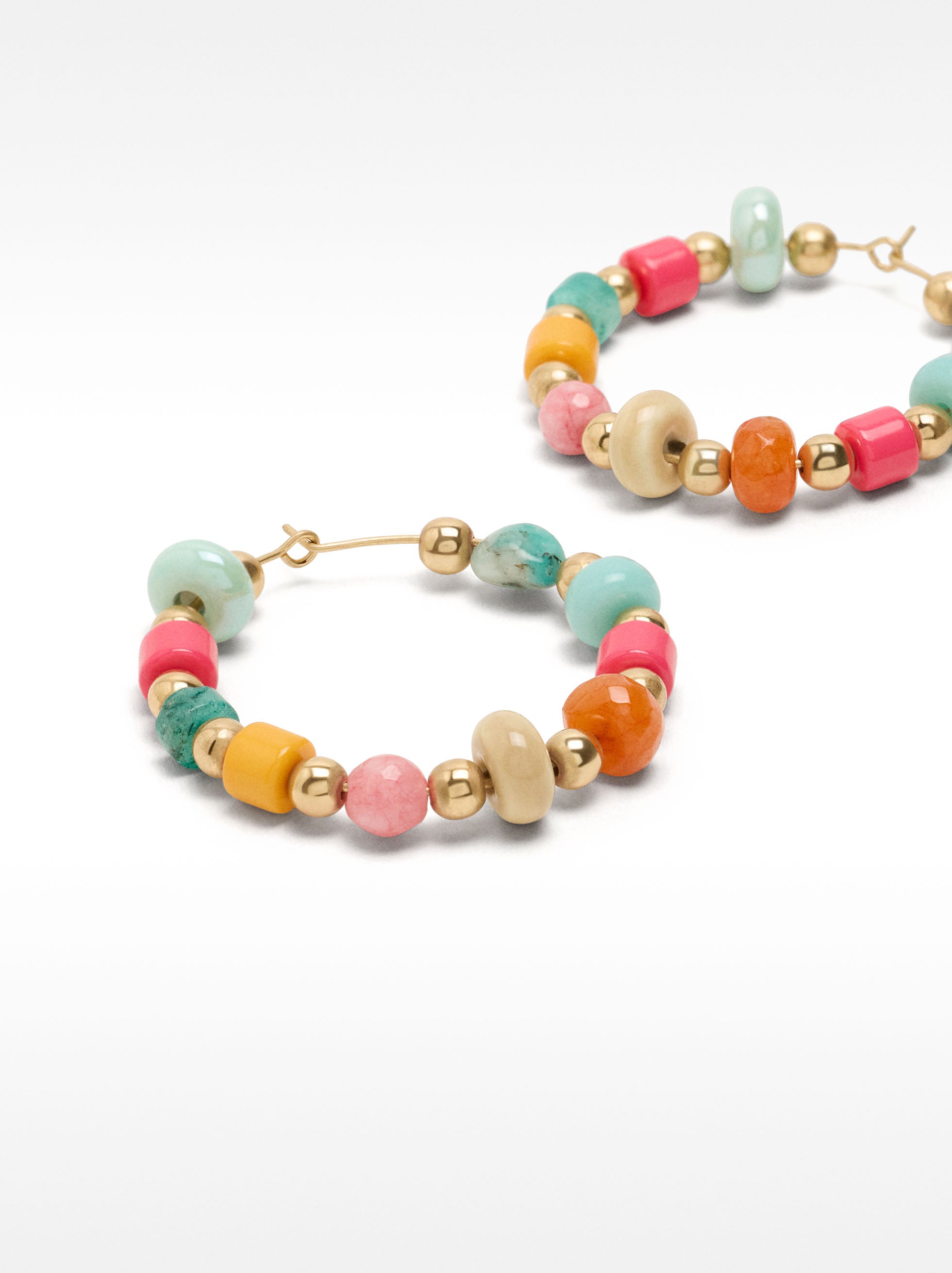 Aretes Multicolor Con Piedras