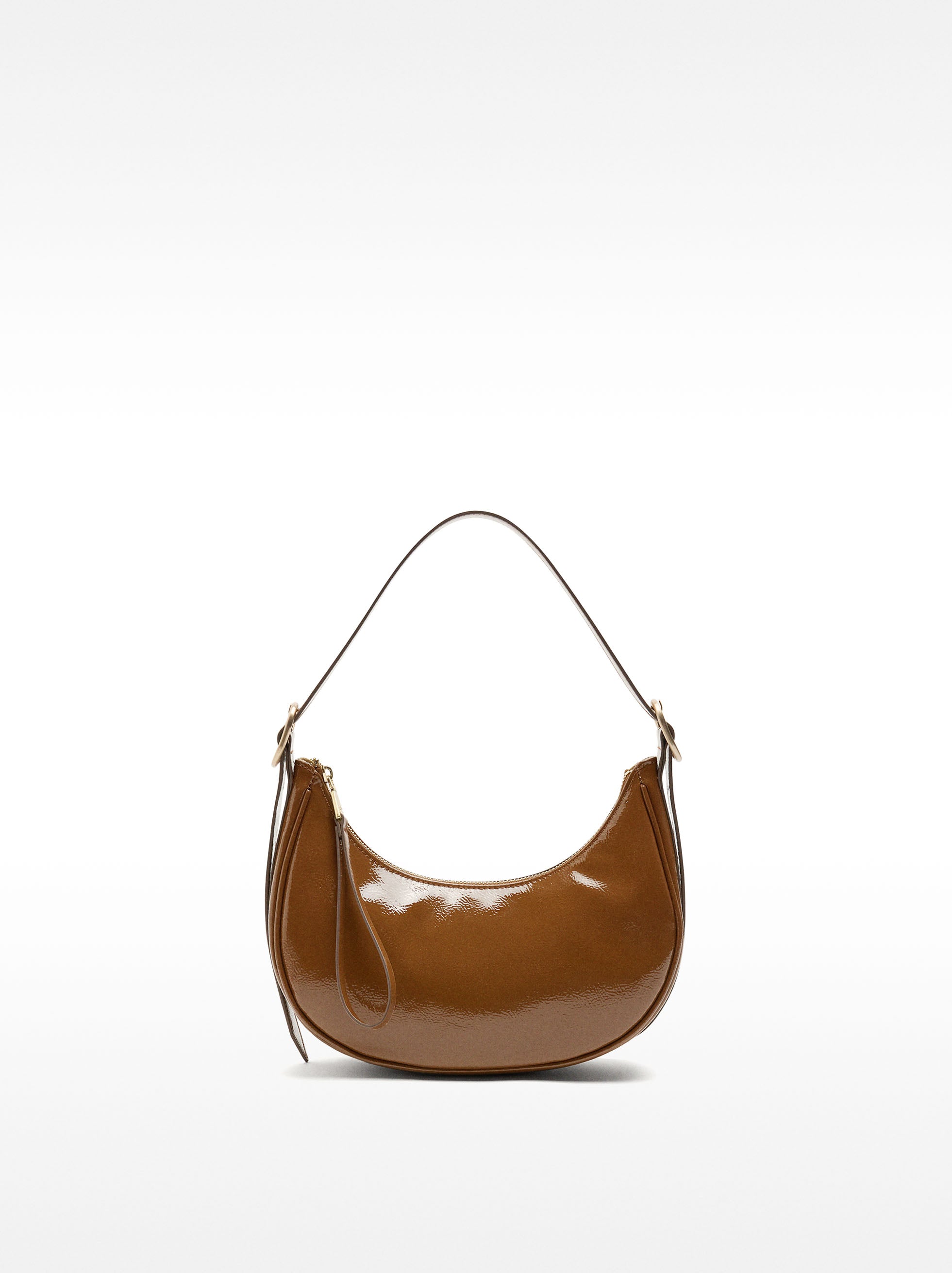 Bolso De Hombro Hobo Acharolado