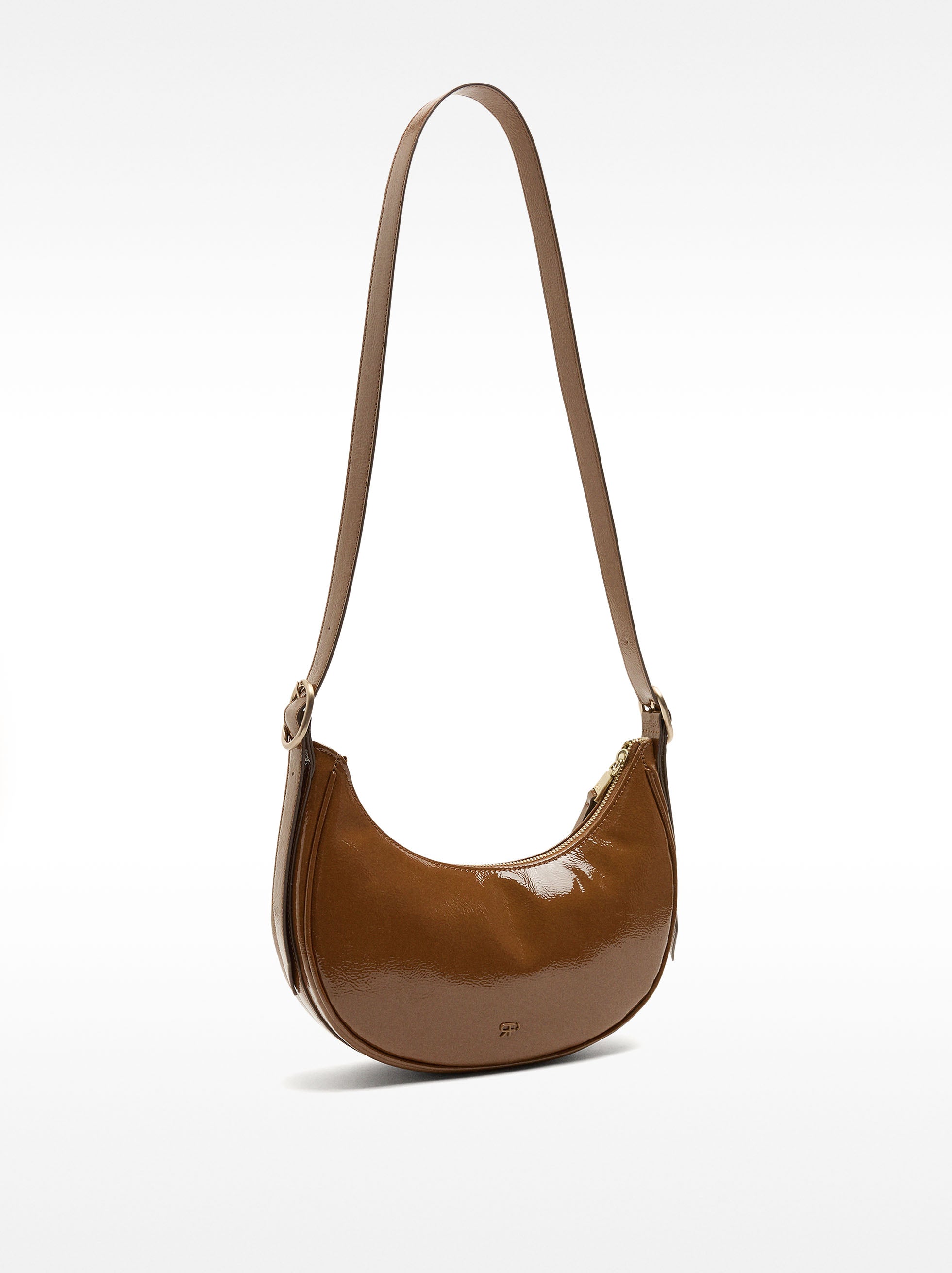 Bolso De Hombro Hobo Acharolado