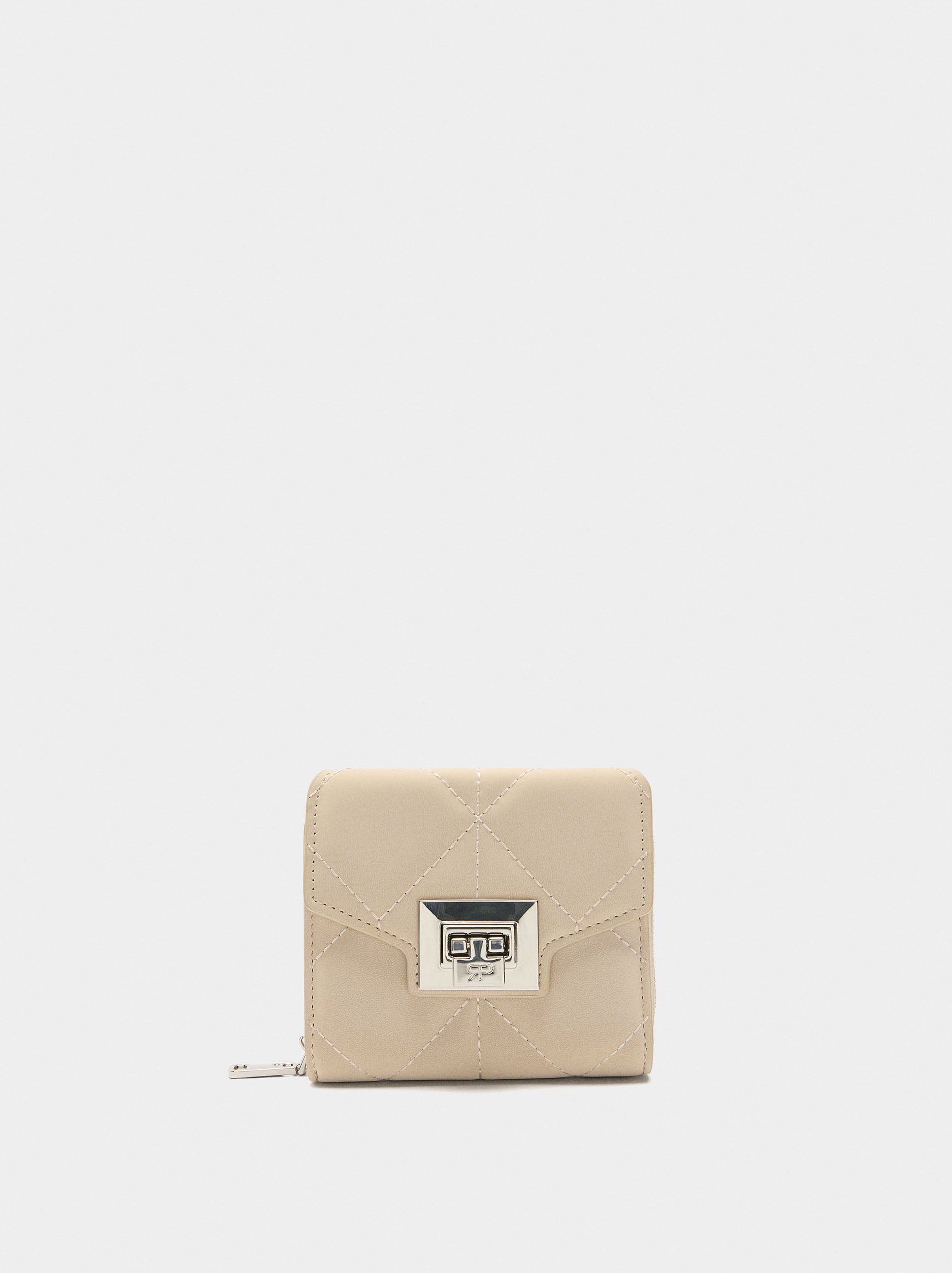 Cartera Acolchoada Con Textura Suave