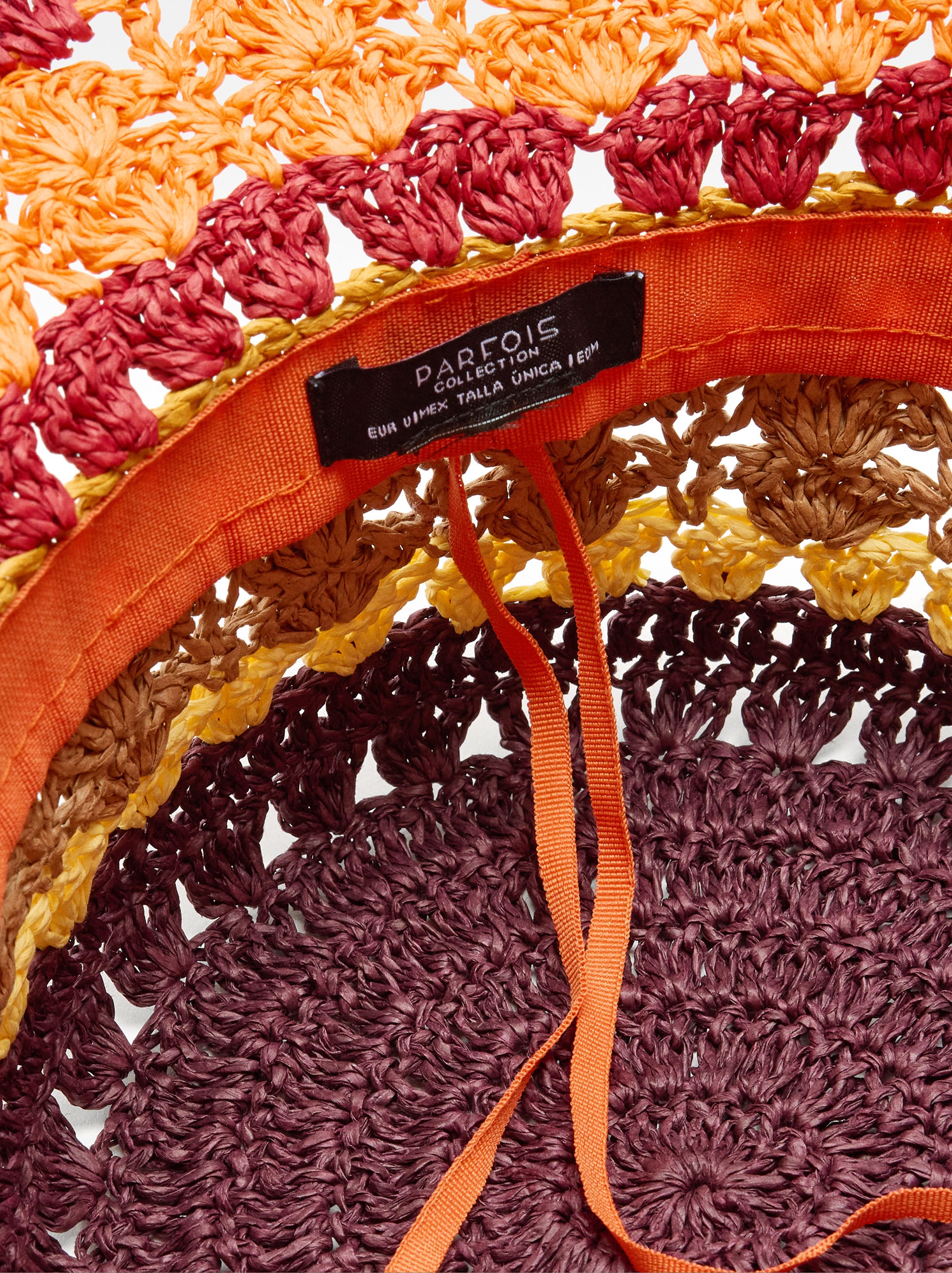 Gorro Bucket Multicolor Con Efecto Rafia