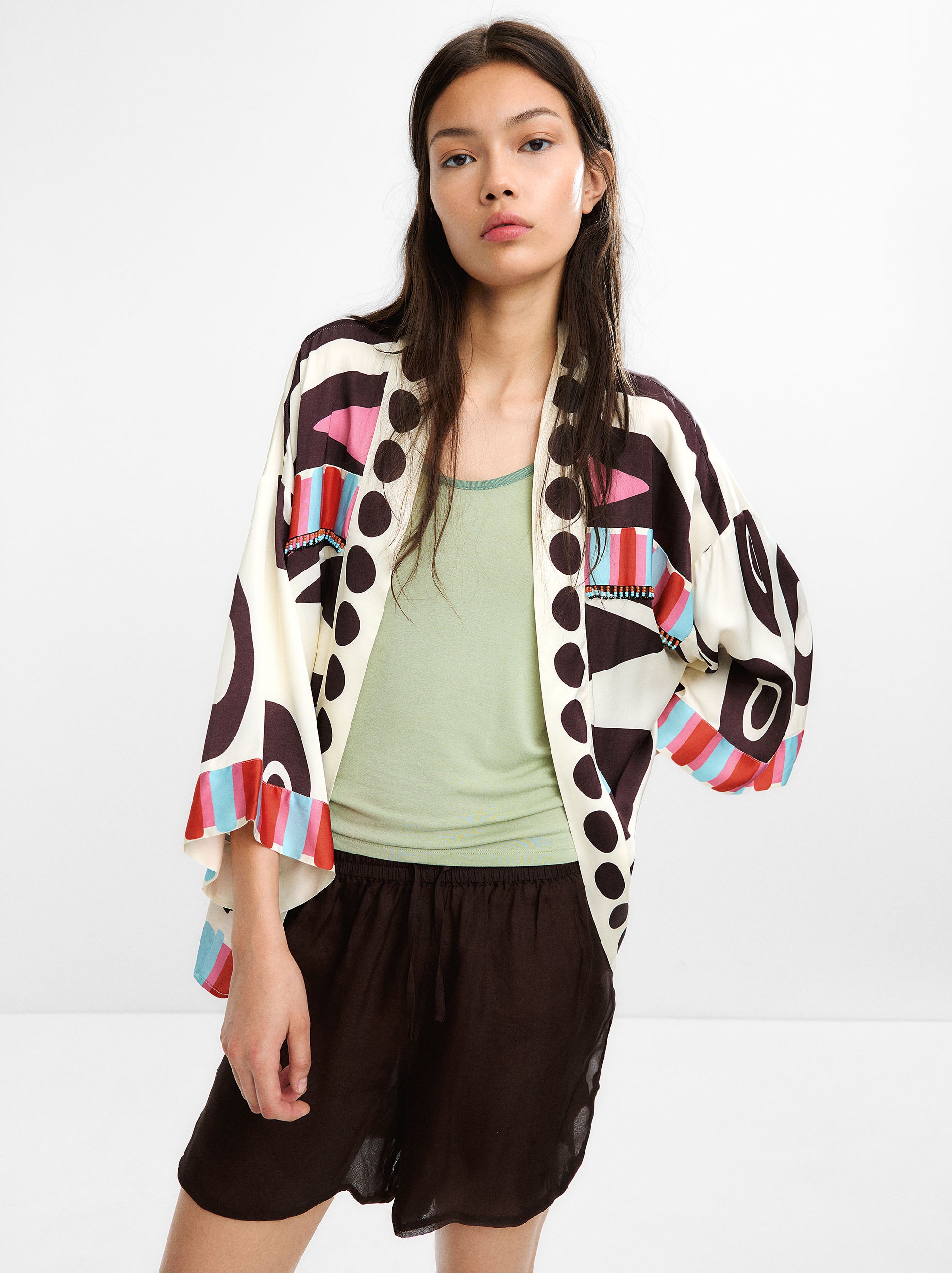 Kimono De Punto Jacquard