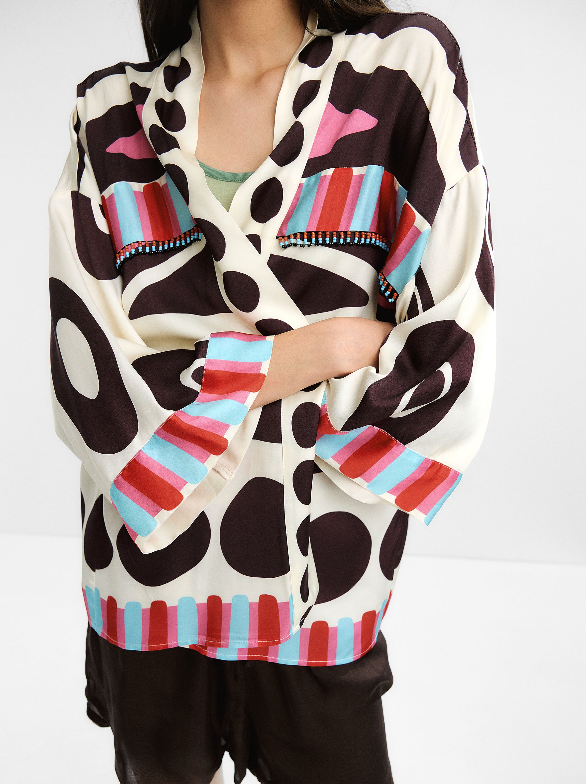 Kimono De Punto Jacquard