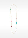Collar Largo De Cuentas Multicolor