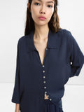 Camisa Fluida De Manga Larga