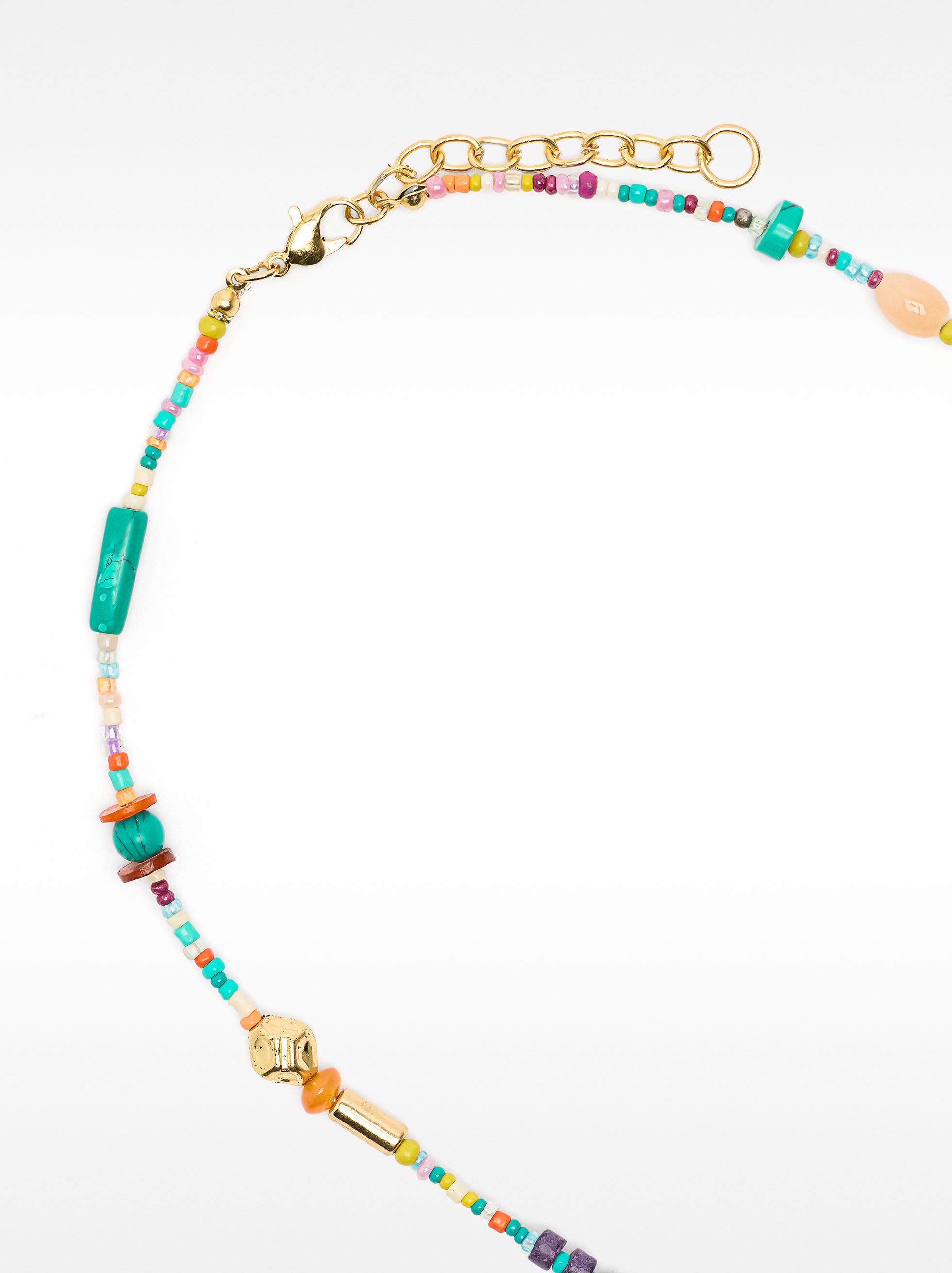 Collar Largo Multicolor Con Piedras