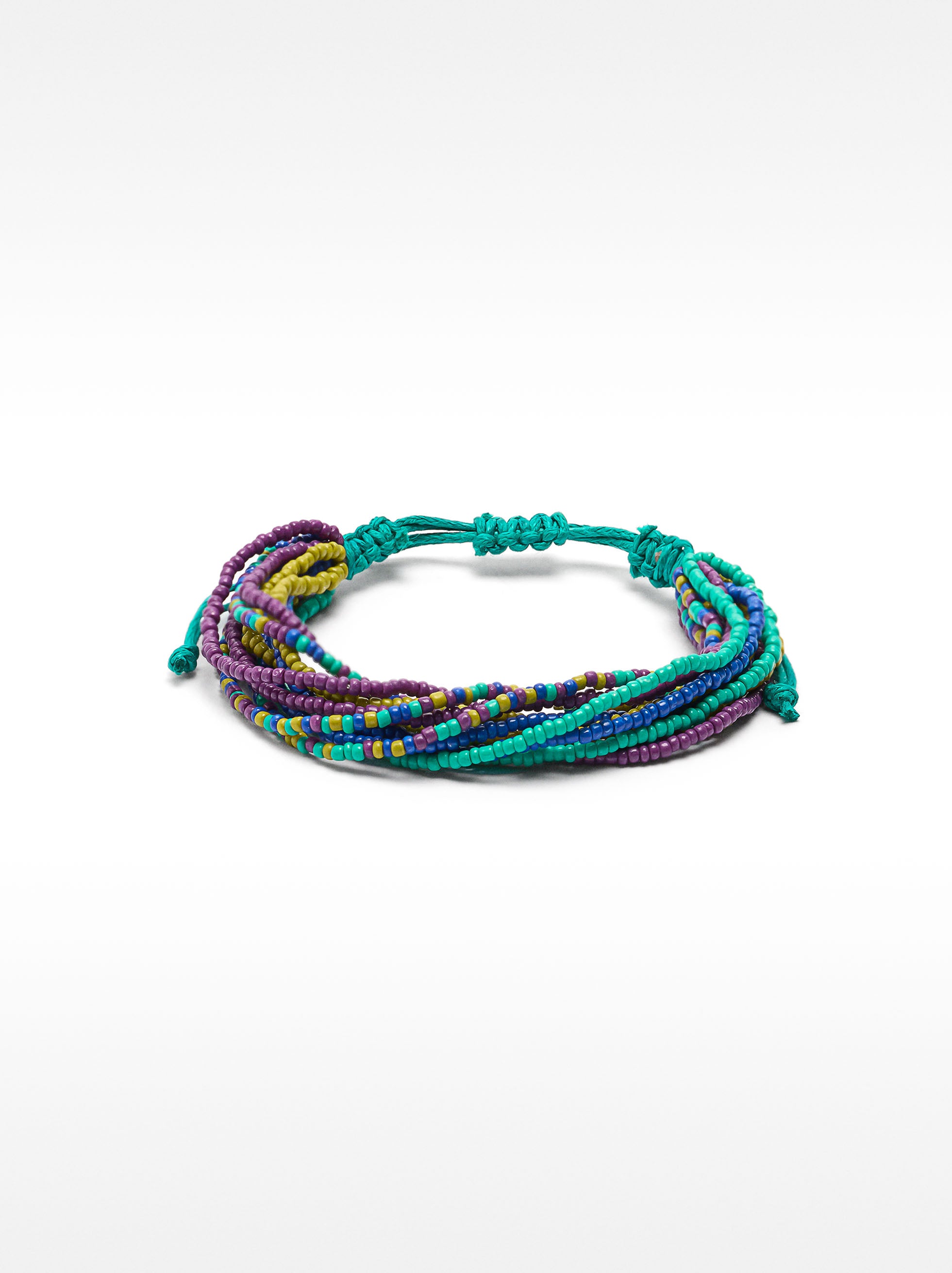 Pulsera Regulable Multicolor Con Abalorios