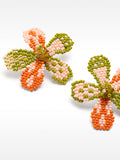 Pendientes De Flor Con Cuentas
