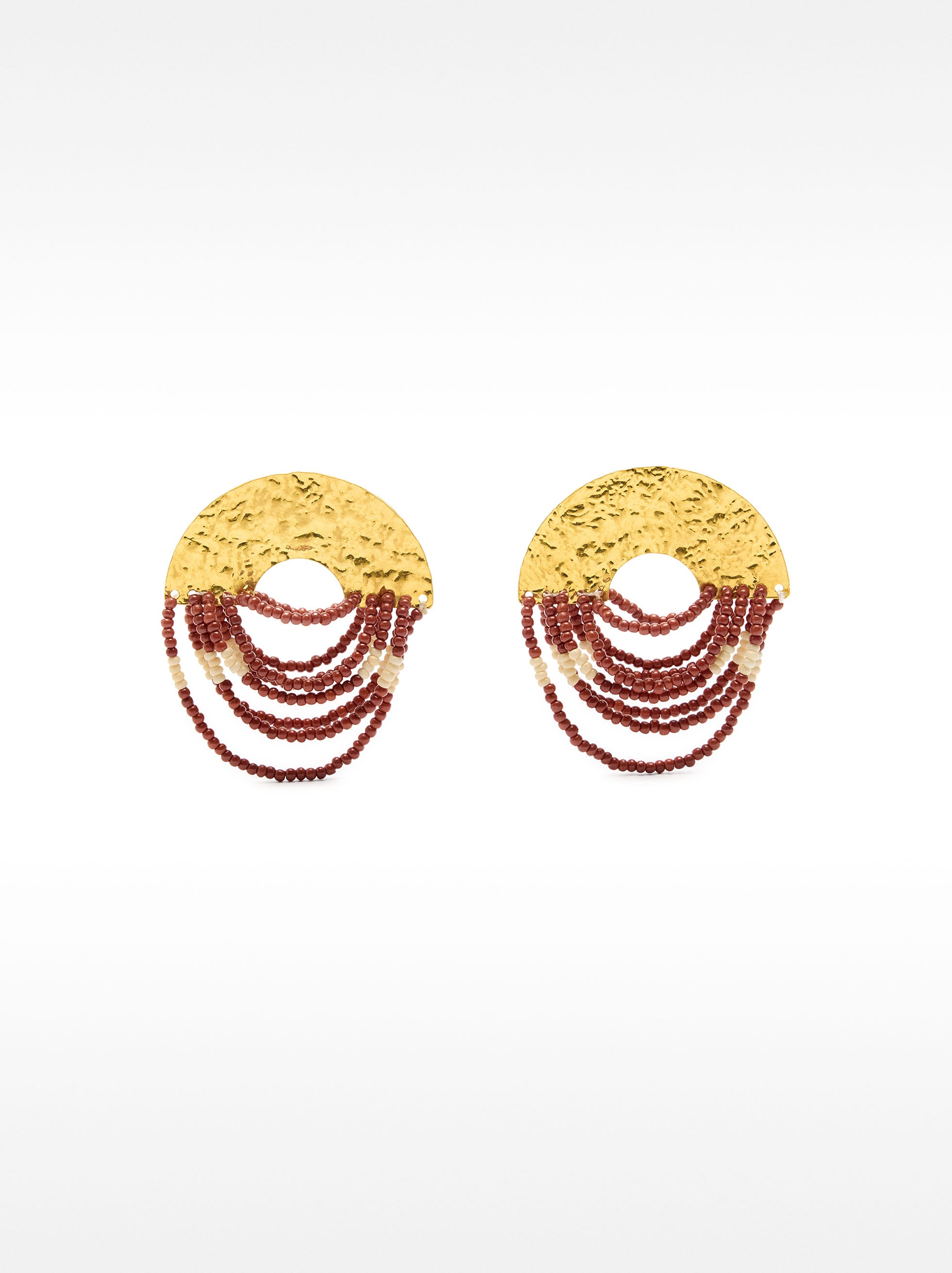 Aretes Redondos Con Cuentas