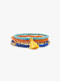Set De Pulseras Con Abalorios Y Borla