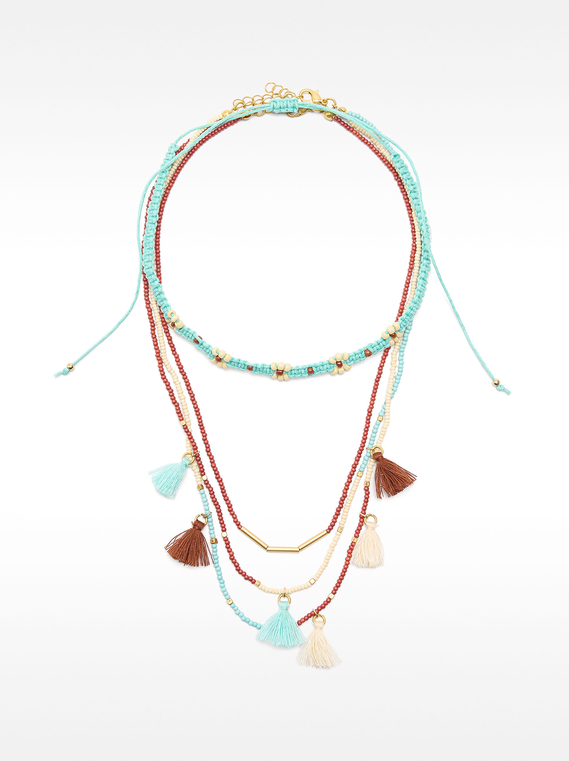 Set De Collares Con Borlas