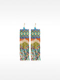 Pendientes Largos Étnicos Multicolor
