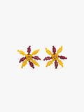 Pendientes Con Flor De Abalorios