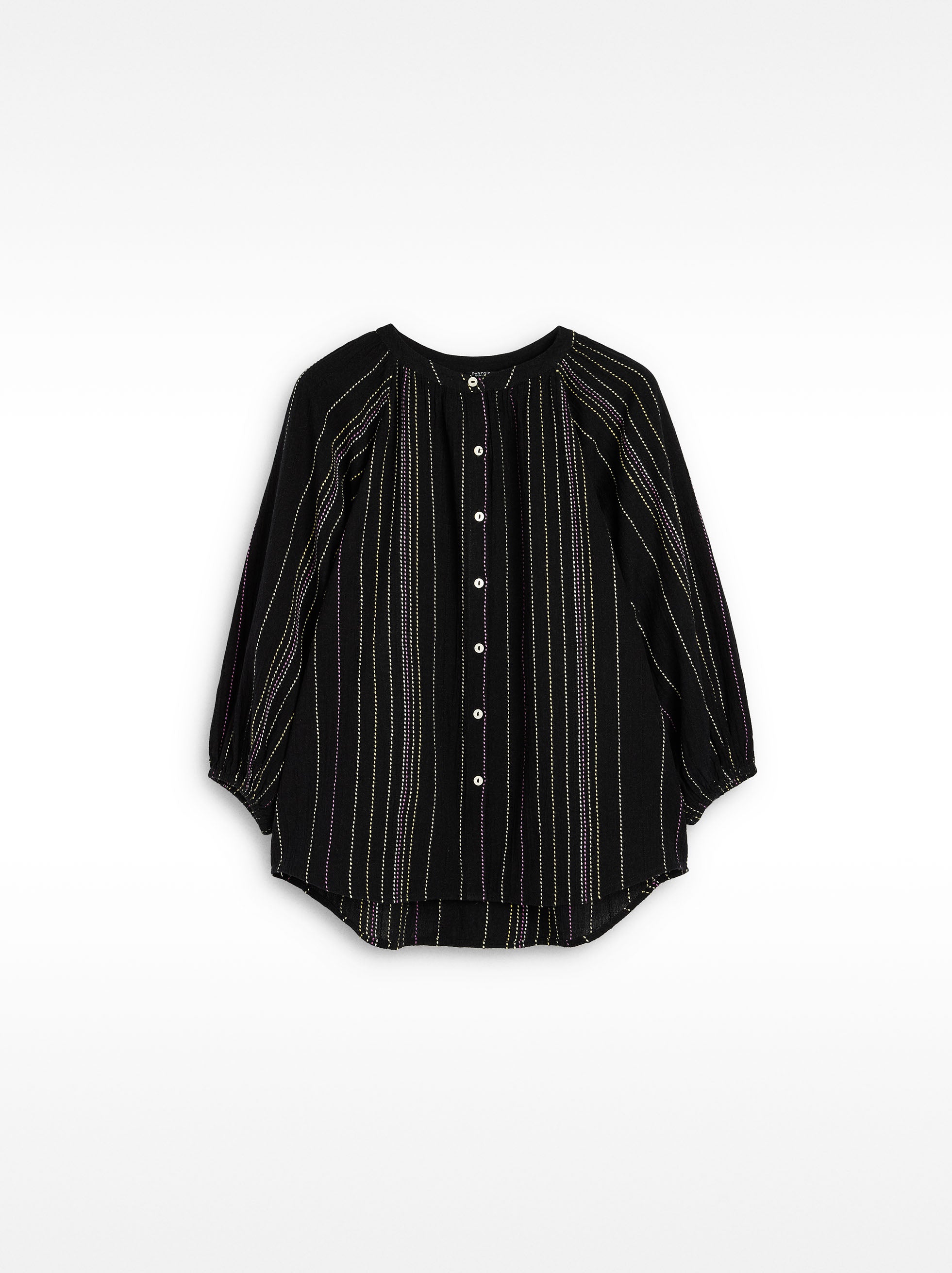 Camisa Con Costuras Multicolor 100 % Algodón