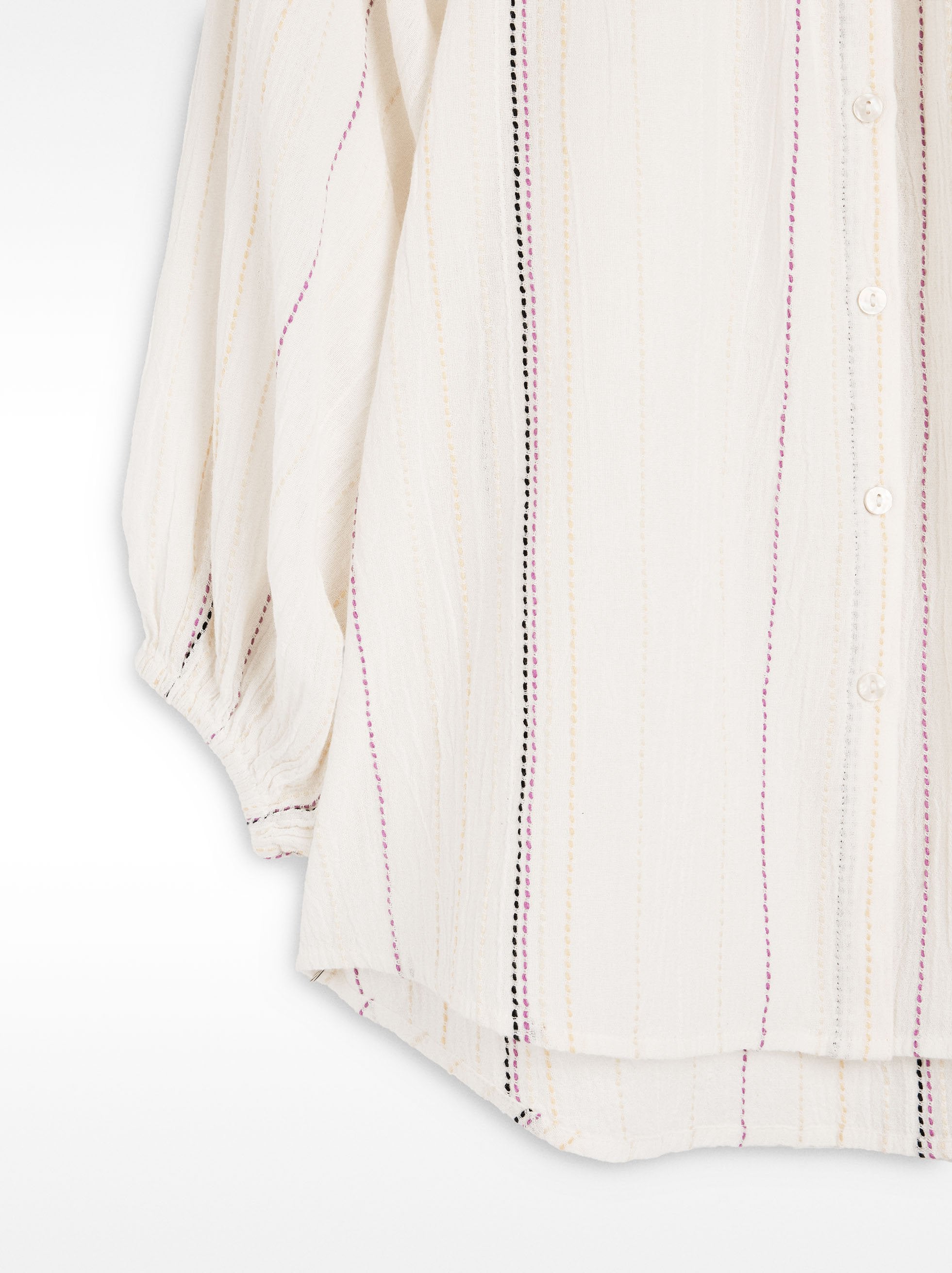 Camisa Con Costuras Multicolor 100 % Algodón