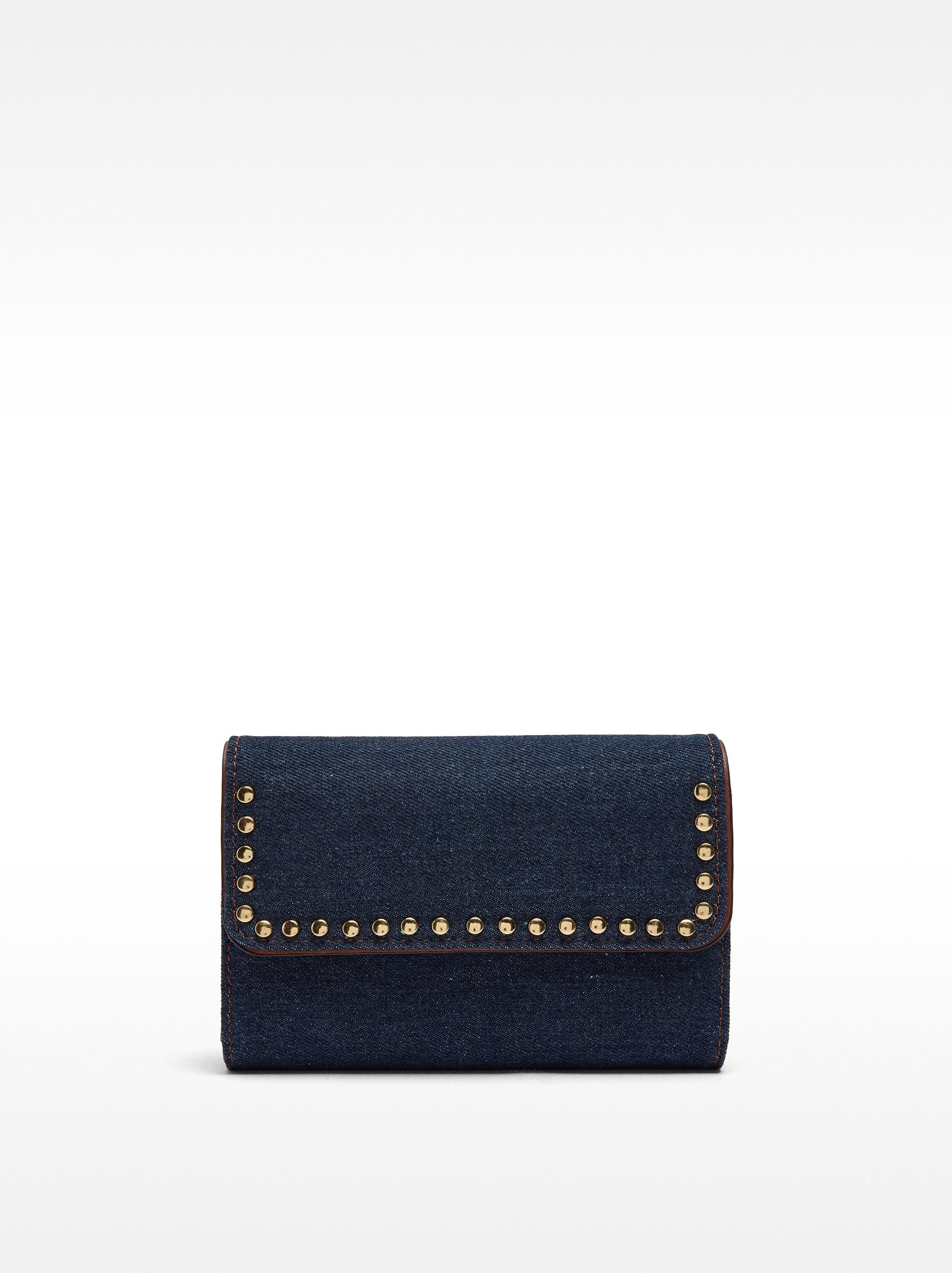 Cartera De Denim Con Tachuelas