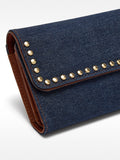 Cartera De Denim Con Tachuelas
