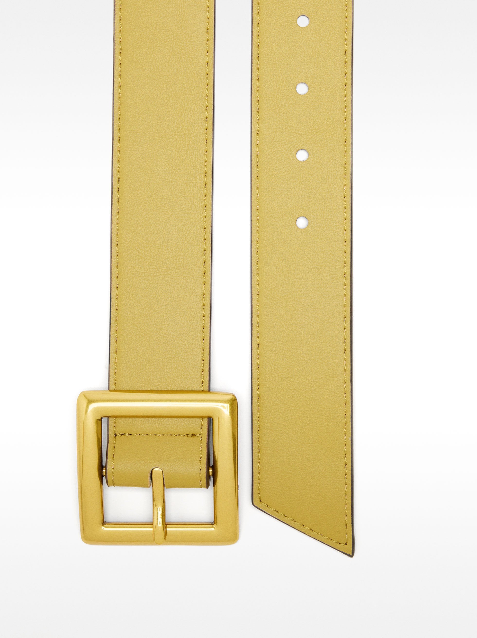 Cinturón Liso Con Hebilla Cuadrada