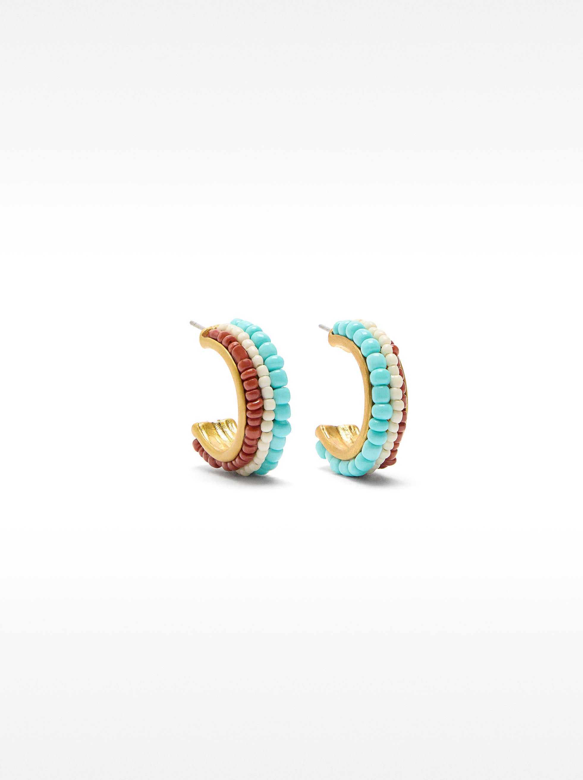 Aretes Abiertos Con Cuentas