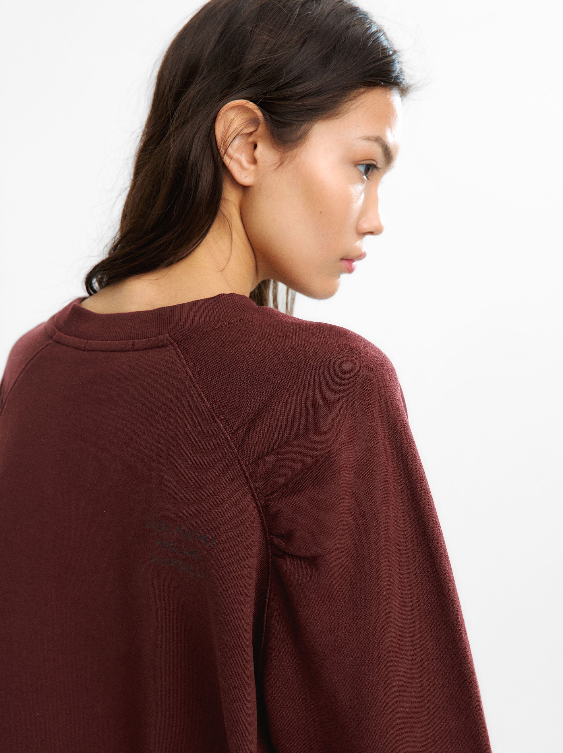 Sudadera 100% Algodón Con Frunces