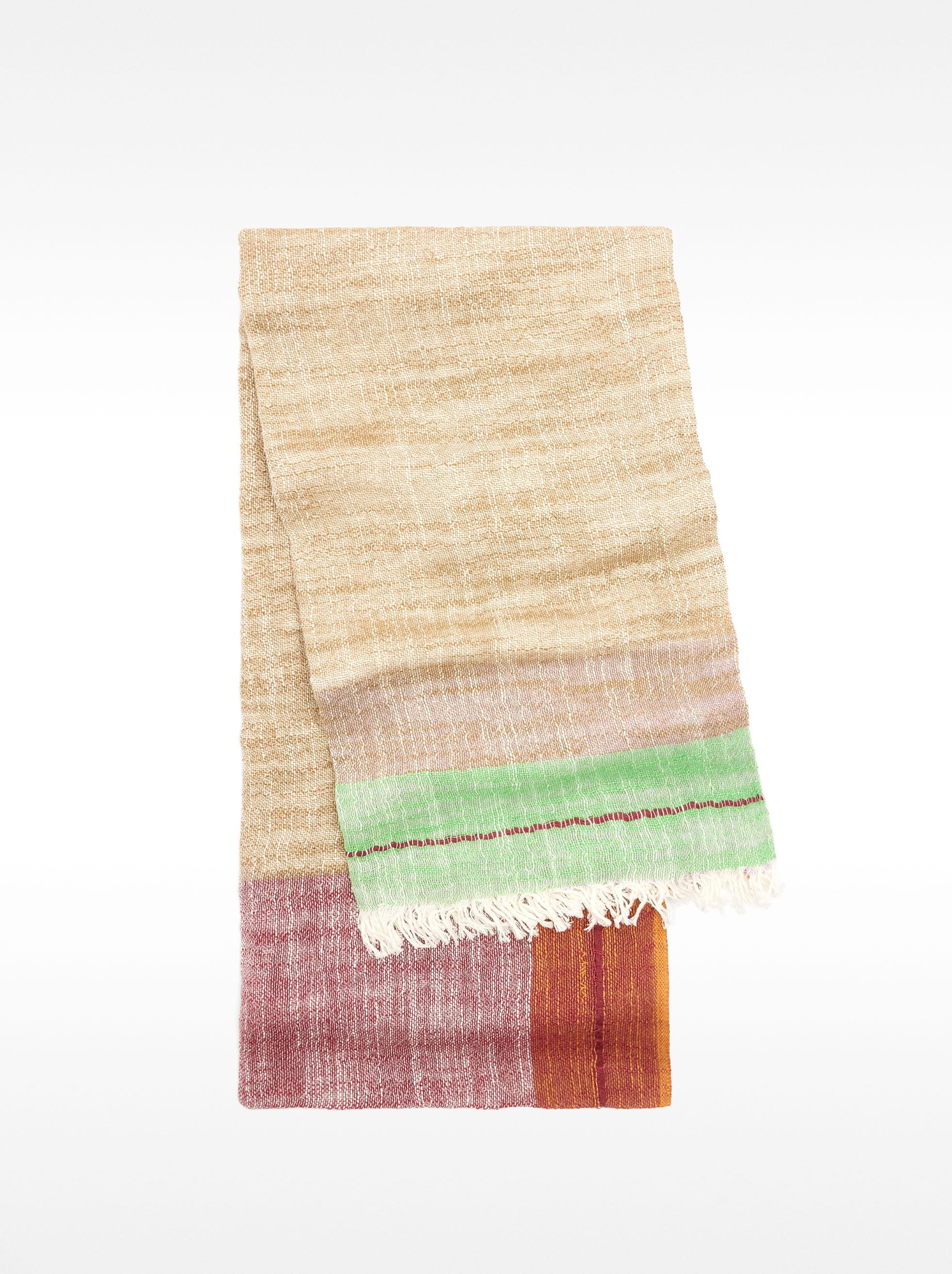 Pashmina De Algodón Con Flecos