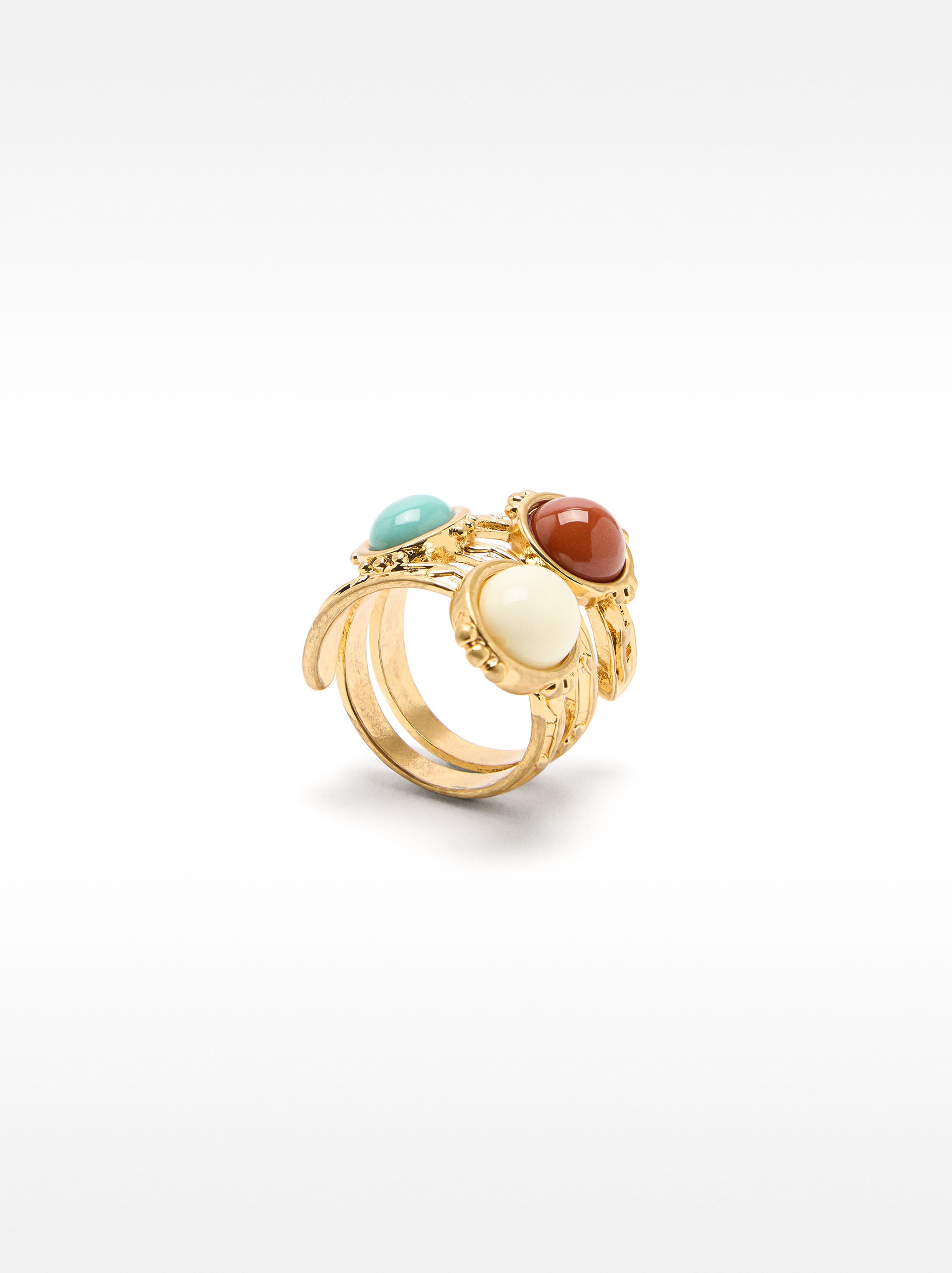 Anillo En Espiral Con Detalles Multicolor