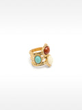 Anillo En Espiral Con Detalles Multicolor