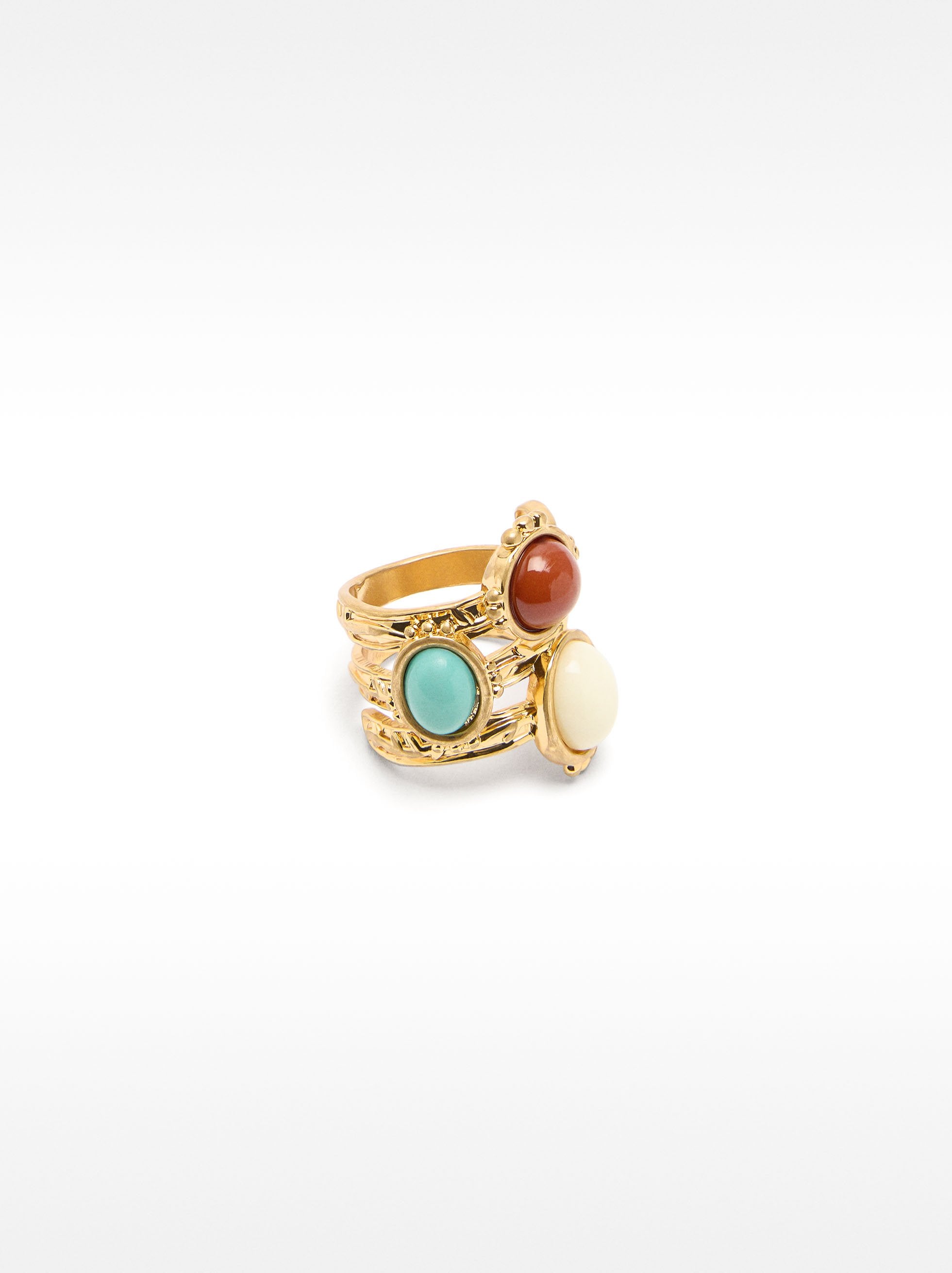 Anillo En Espiral Con Detalles Multicolor