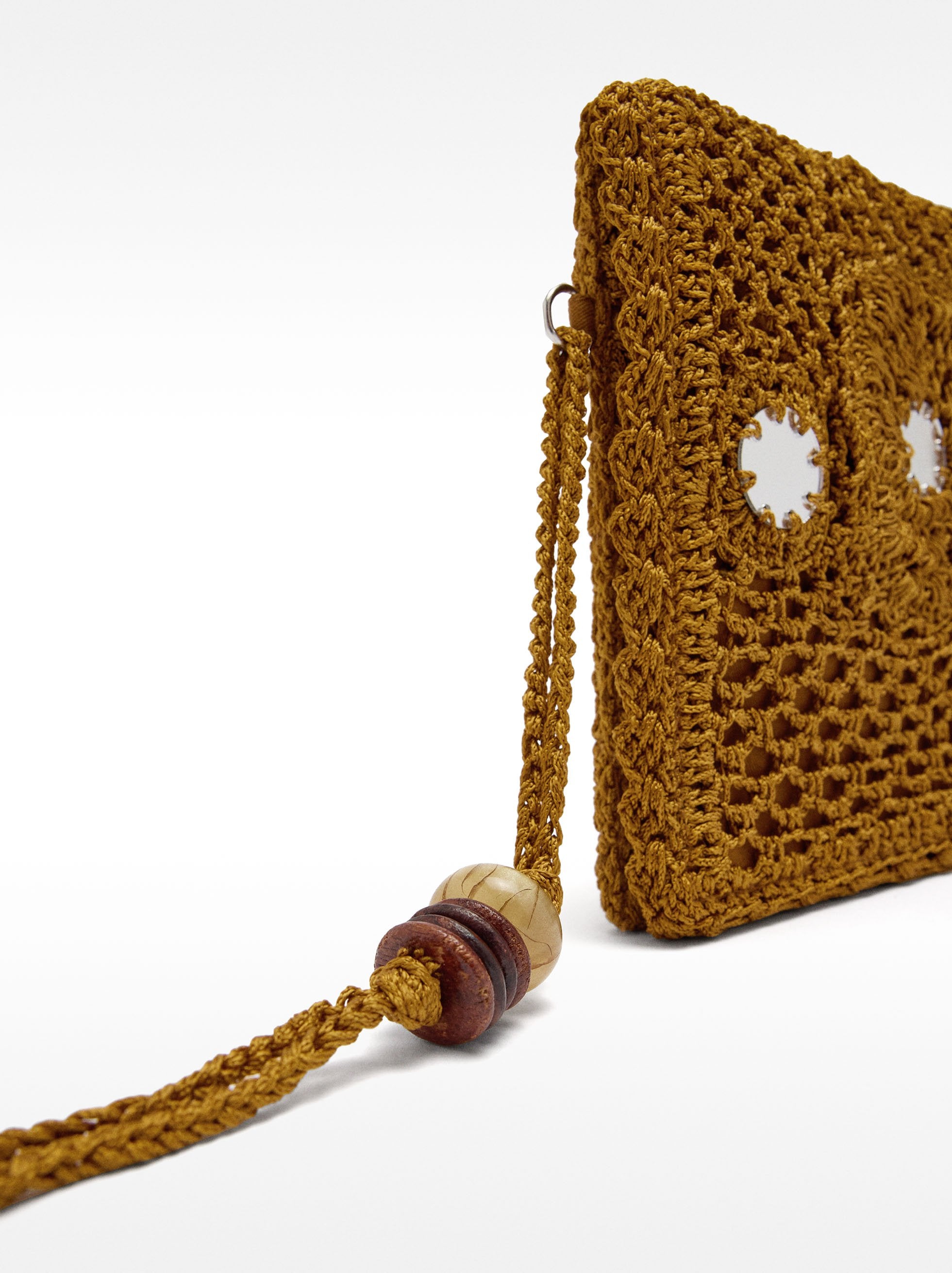 Bolso De Malla Con Efecto Espejo