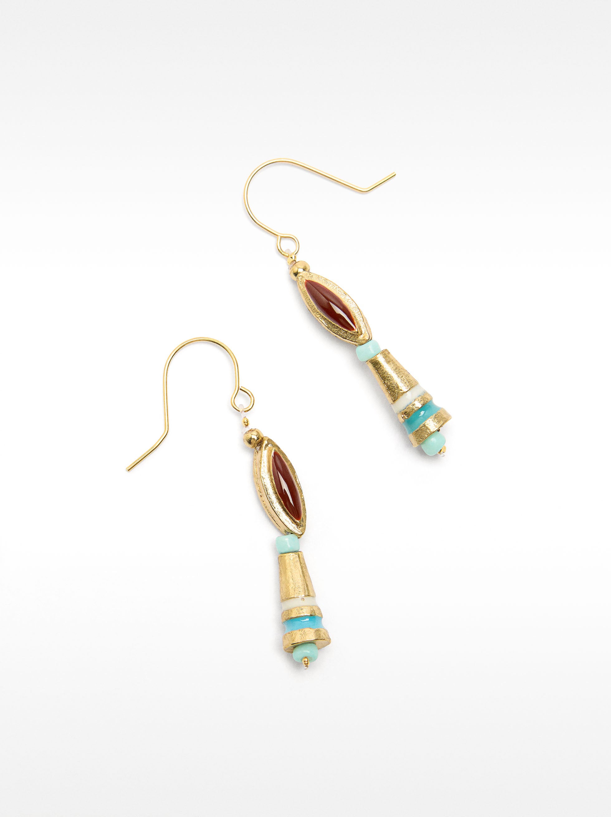 Aretes Largos Con Esmaltado