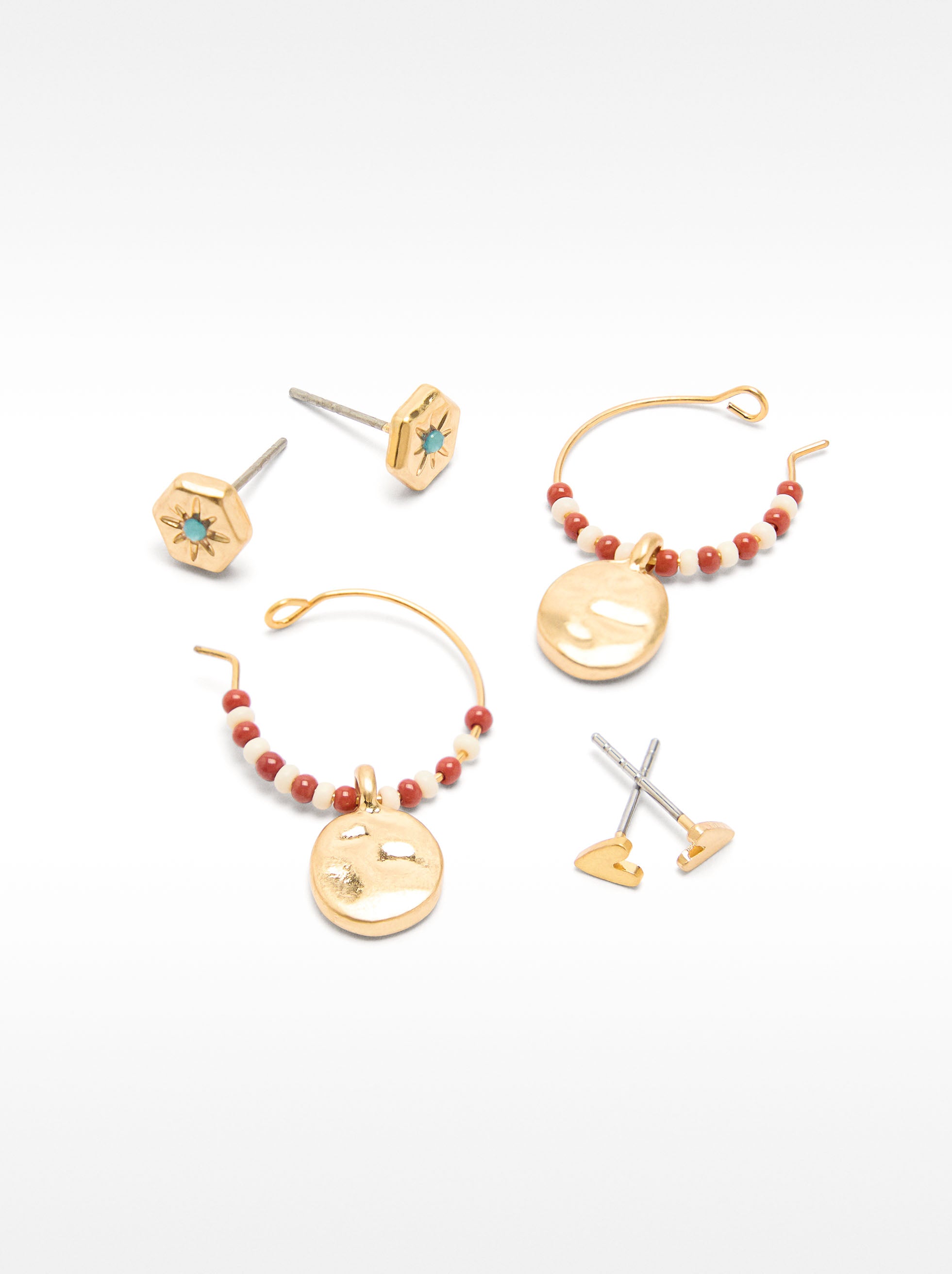 Set De Aretes Con Piedras