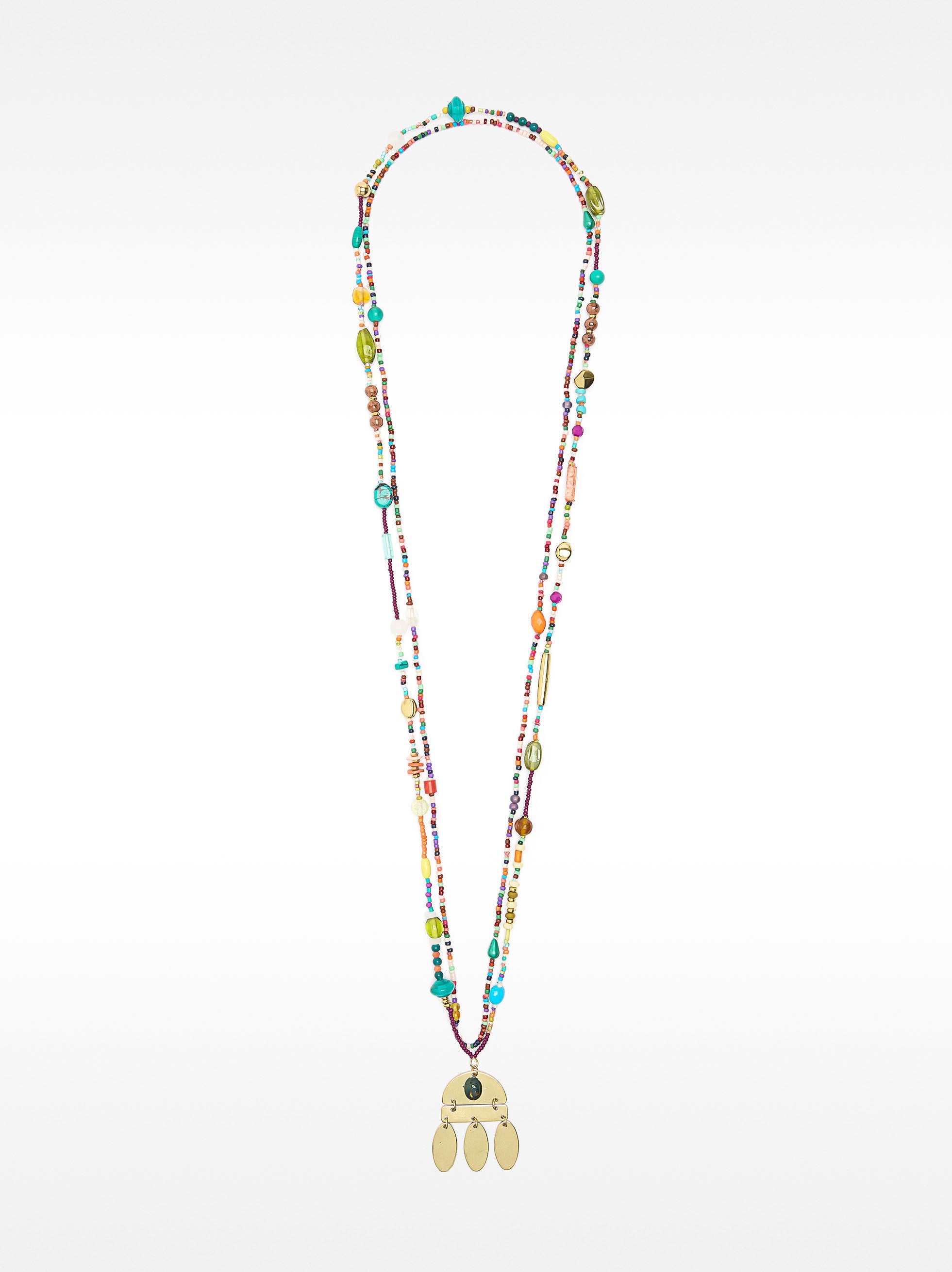 Set De Collar Con Colgante Geométrico