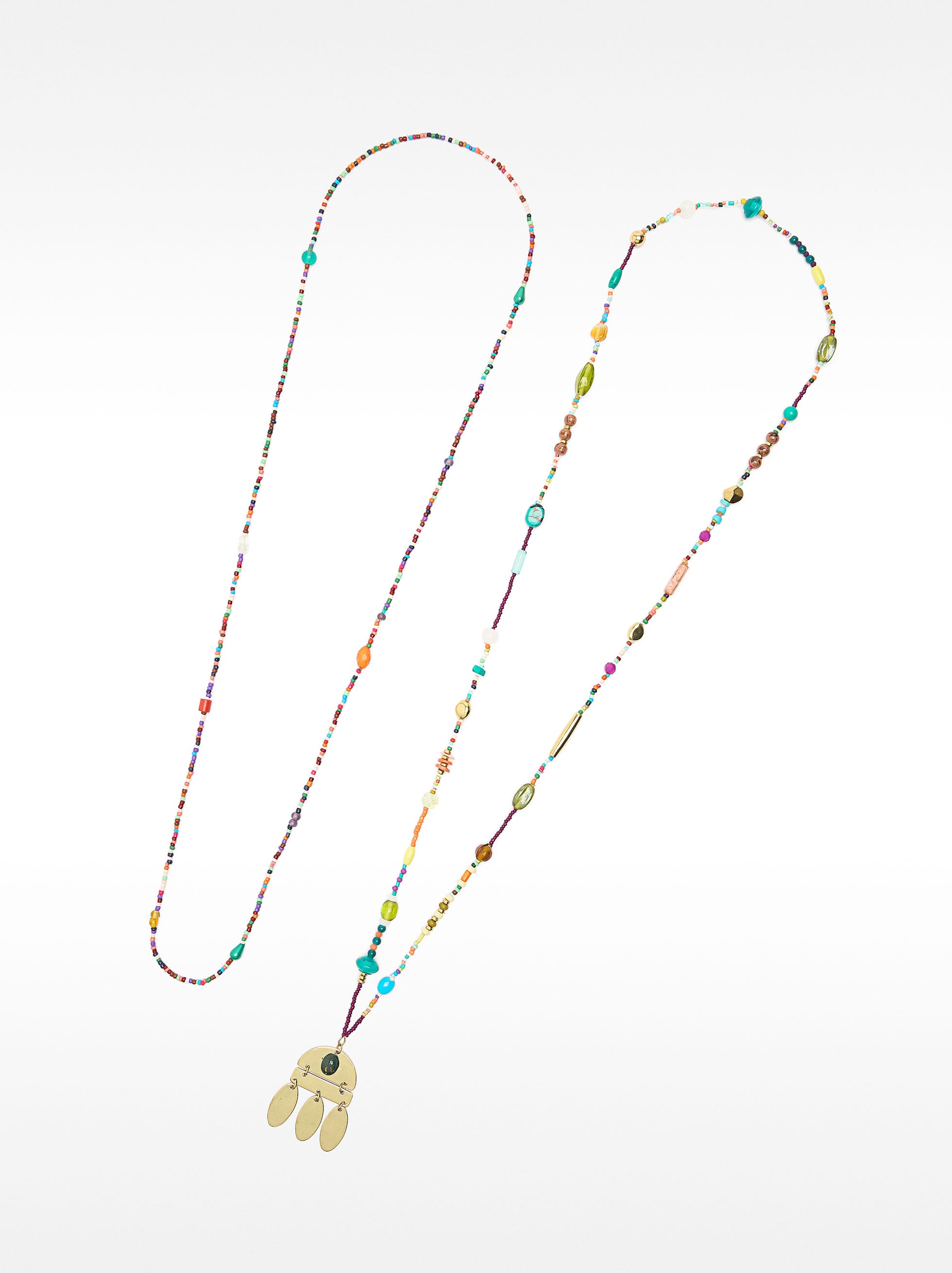 Set De Collar Con Colgante Geométrico