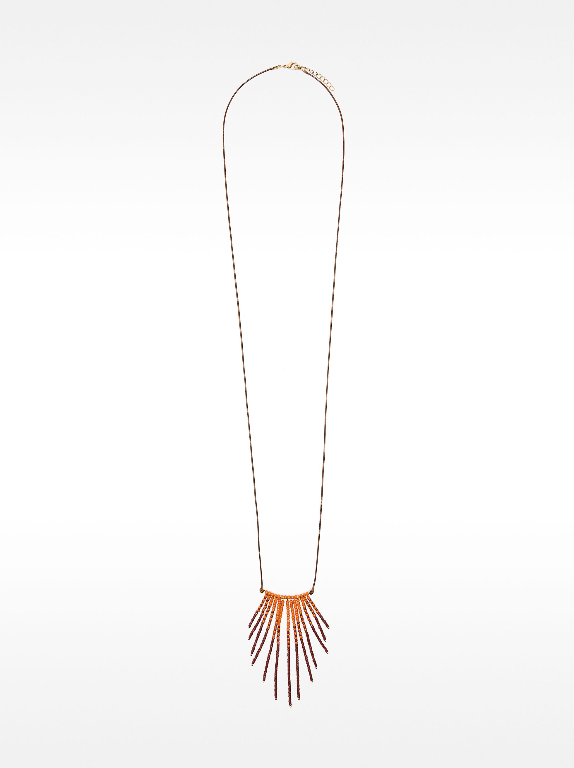 Collar Largo Con Colgante De Abalorios