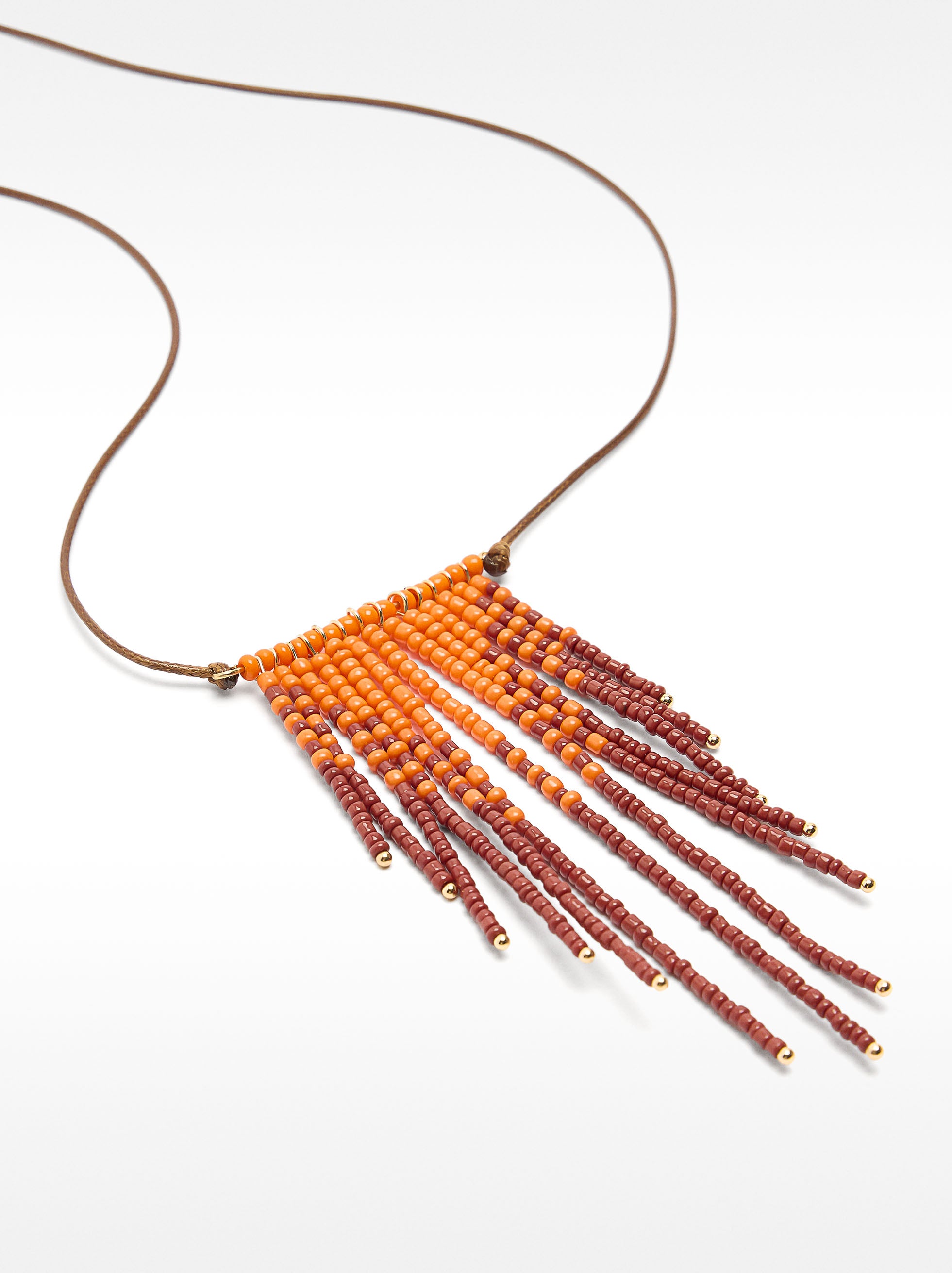 Collar Largo Con Colgante De Abalorios