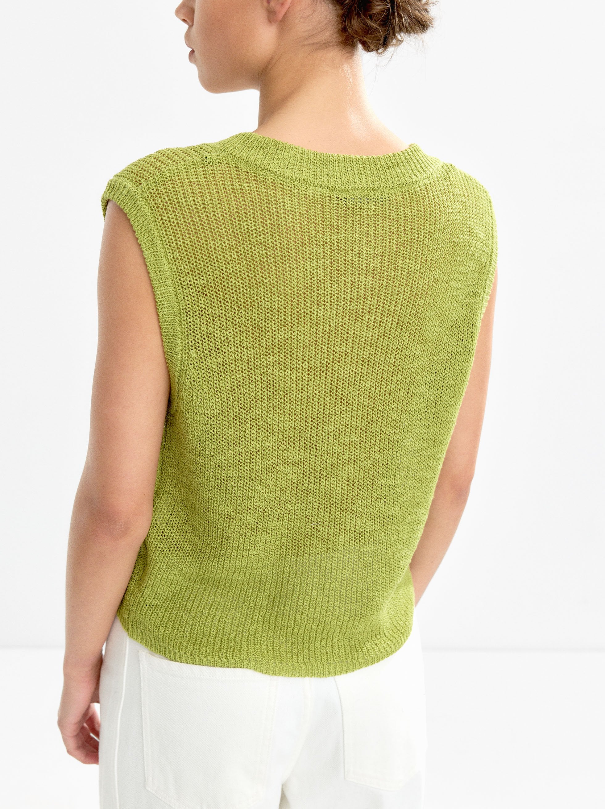 Chaleco De Punto Con Botones