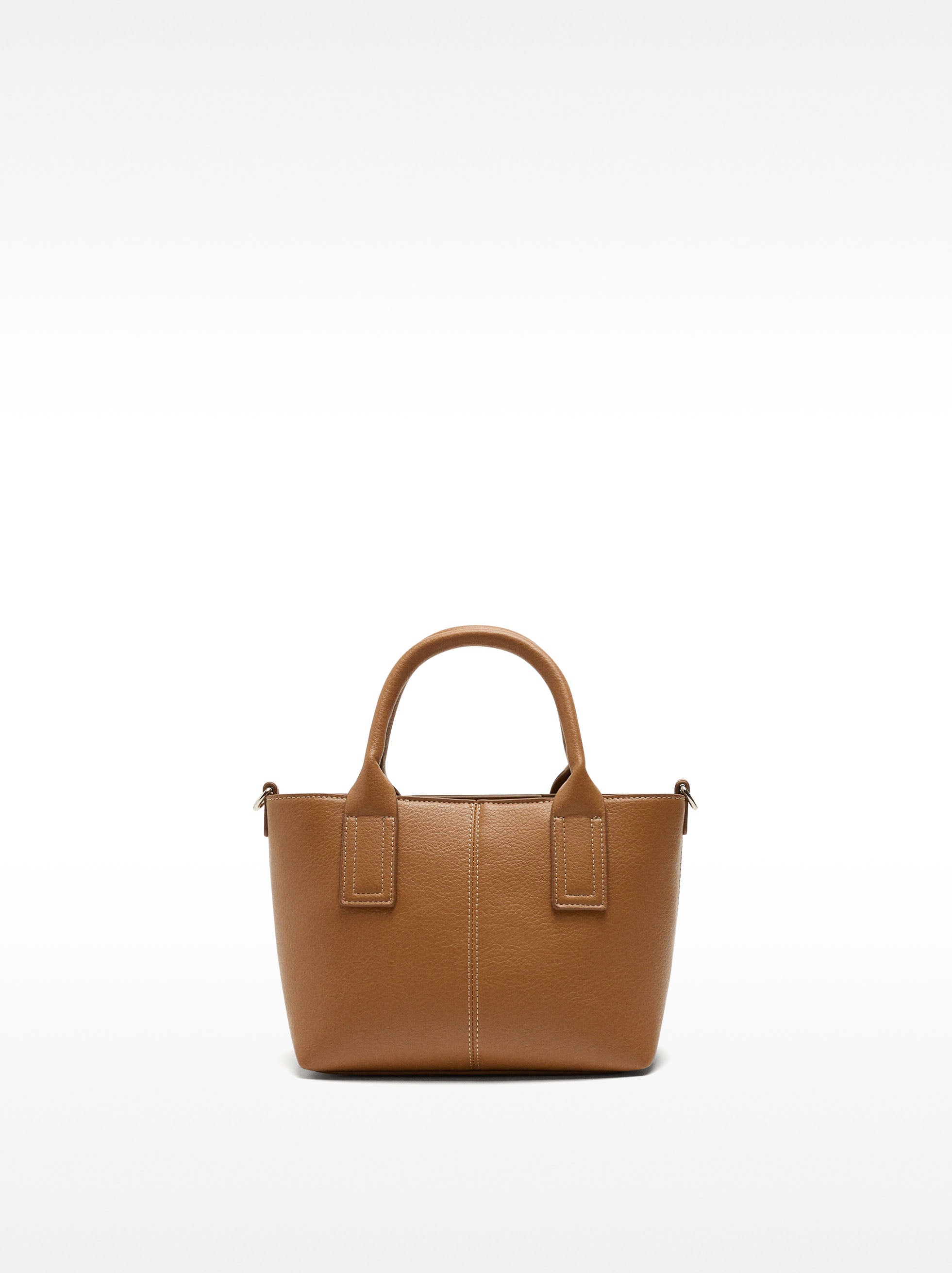 Bolso Tote Con Textura Y Bolsa Extraíble