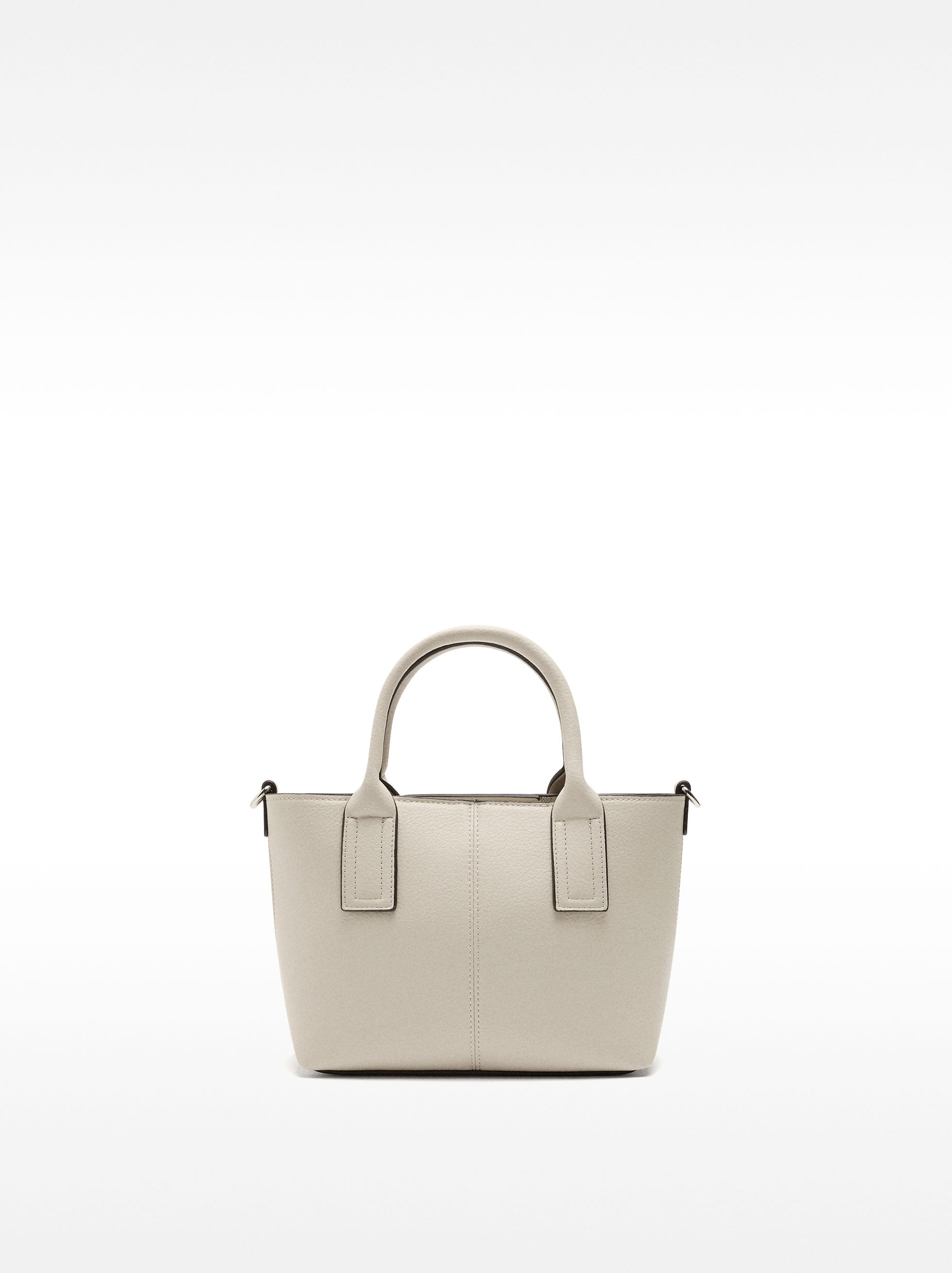 Bolso Tote Con Textura Y Bolsa Extraíble