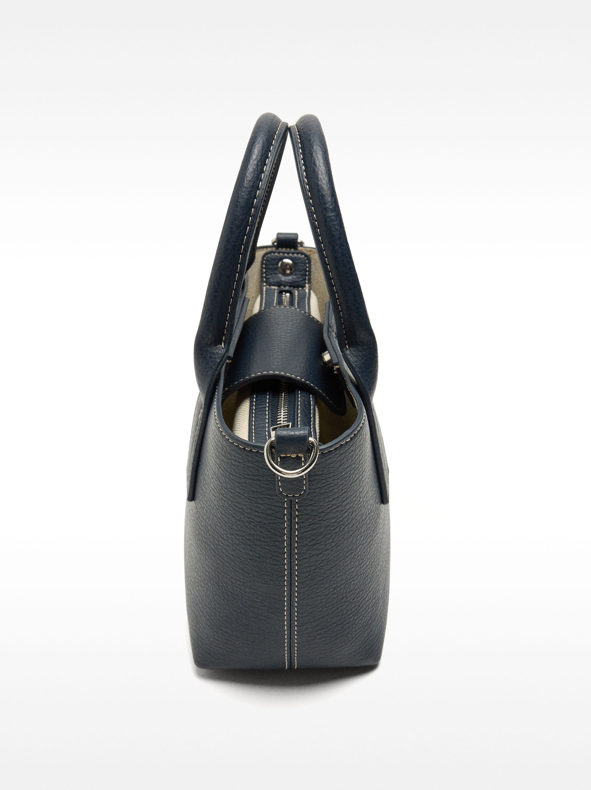 Bolso Tote Con Textura Y Bolsa Extraíble