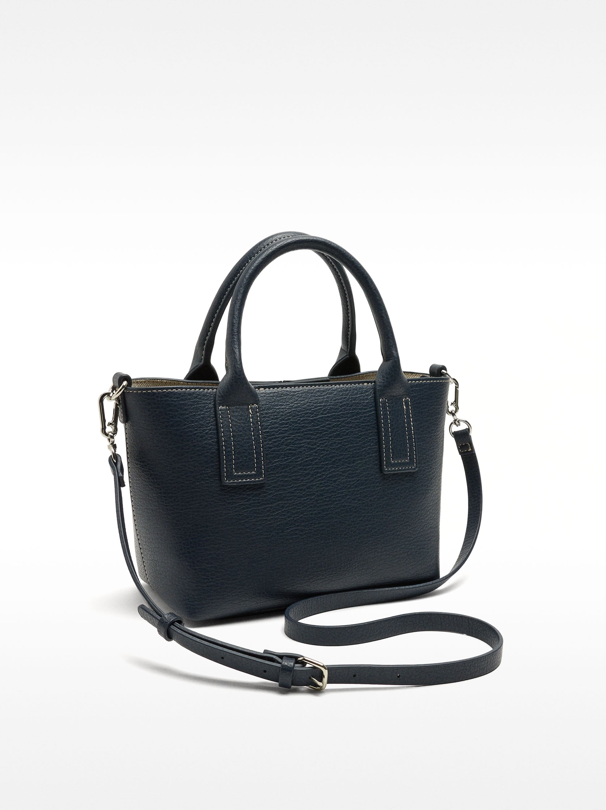 Bolso Tote Con Textura Y Bolsa Extraíble