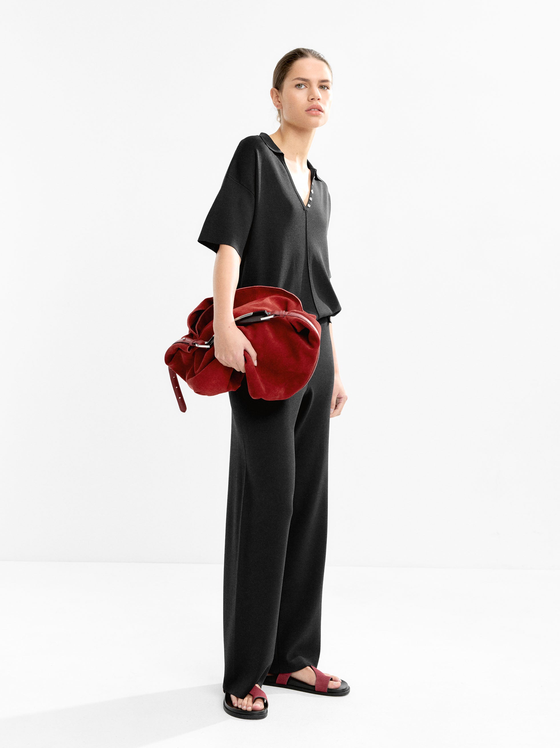 Jersey De Punto Con Cuello Polo