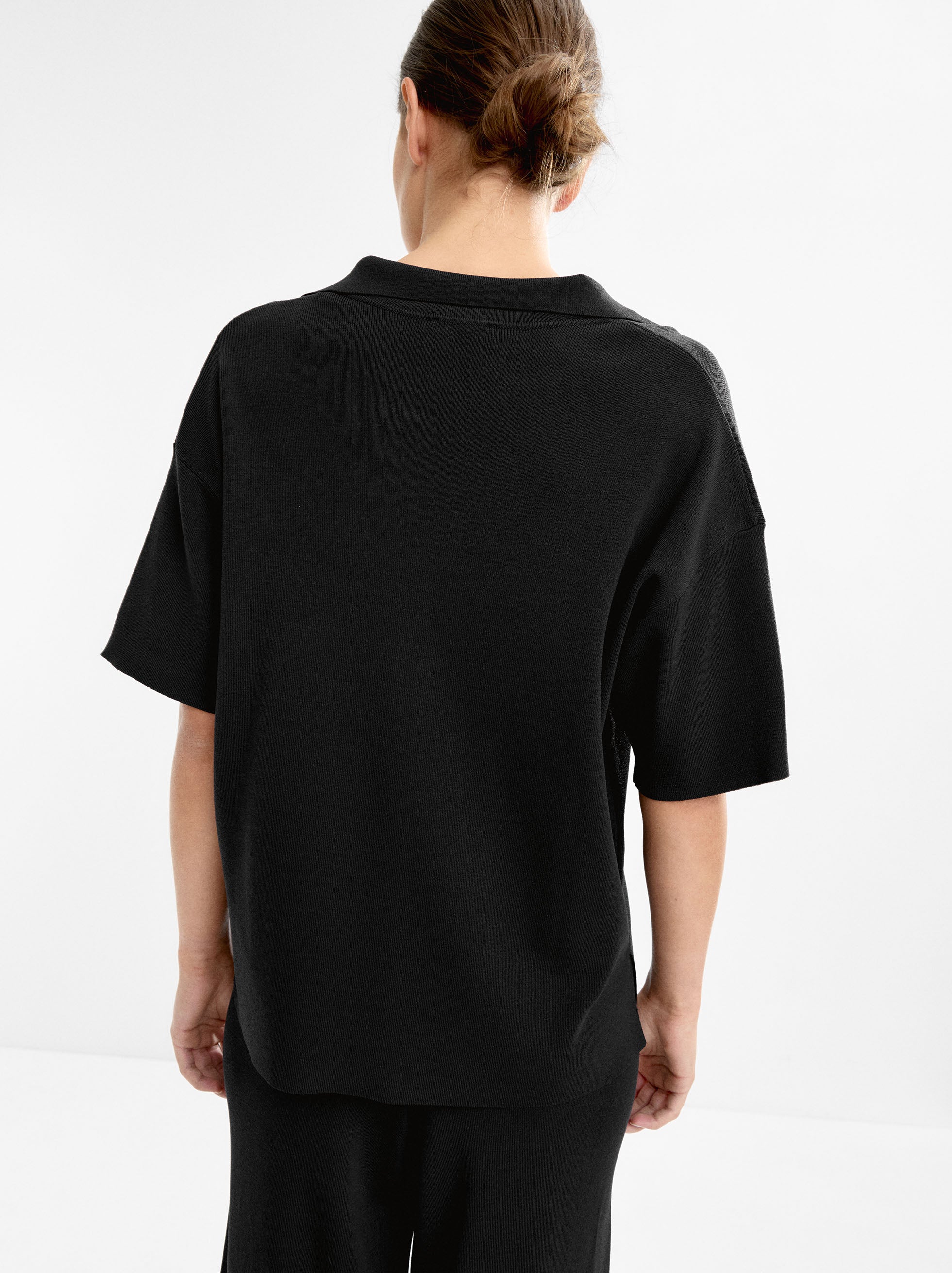 Jersey De Punto Con Cuello Polo