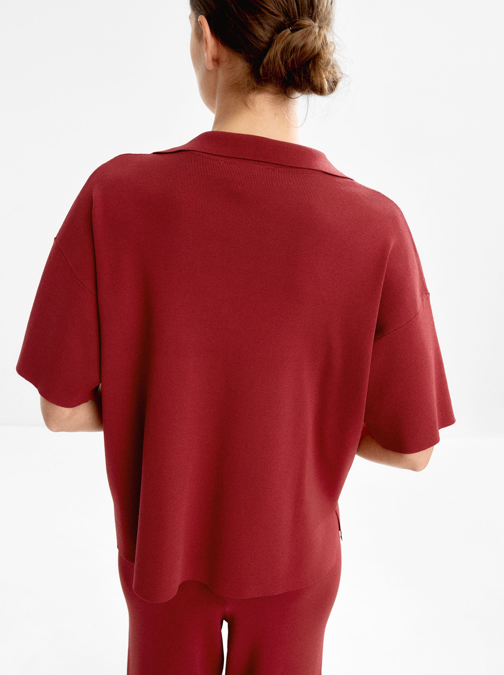 Jersey De Punto Con Cuello Polo