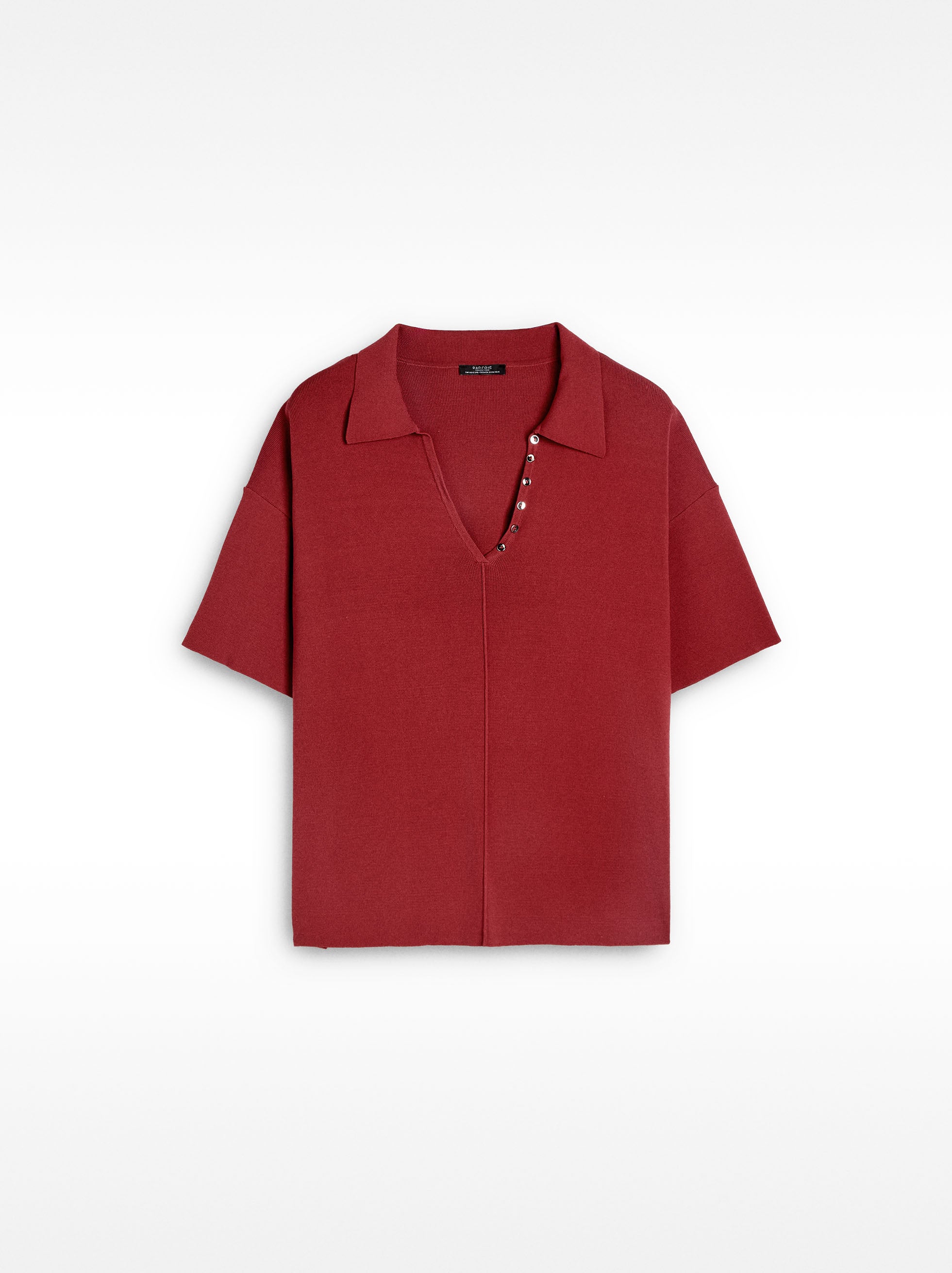 Jersey De Punto Con Cuello Polo