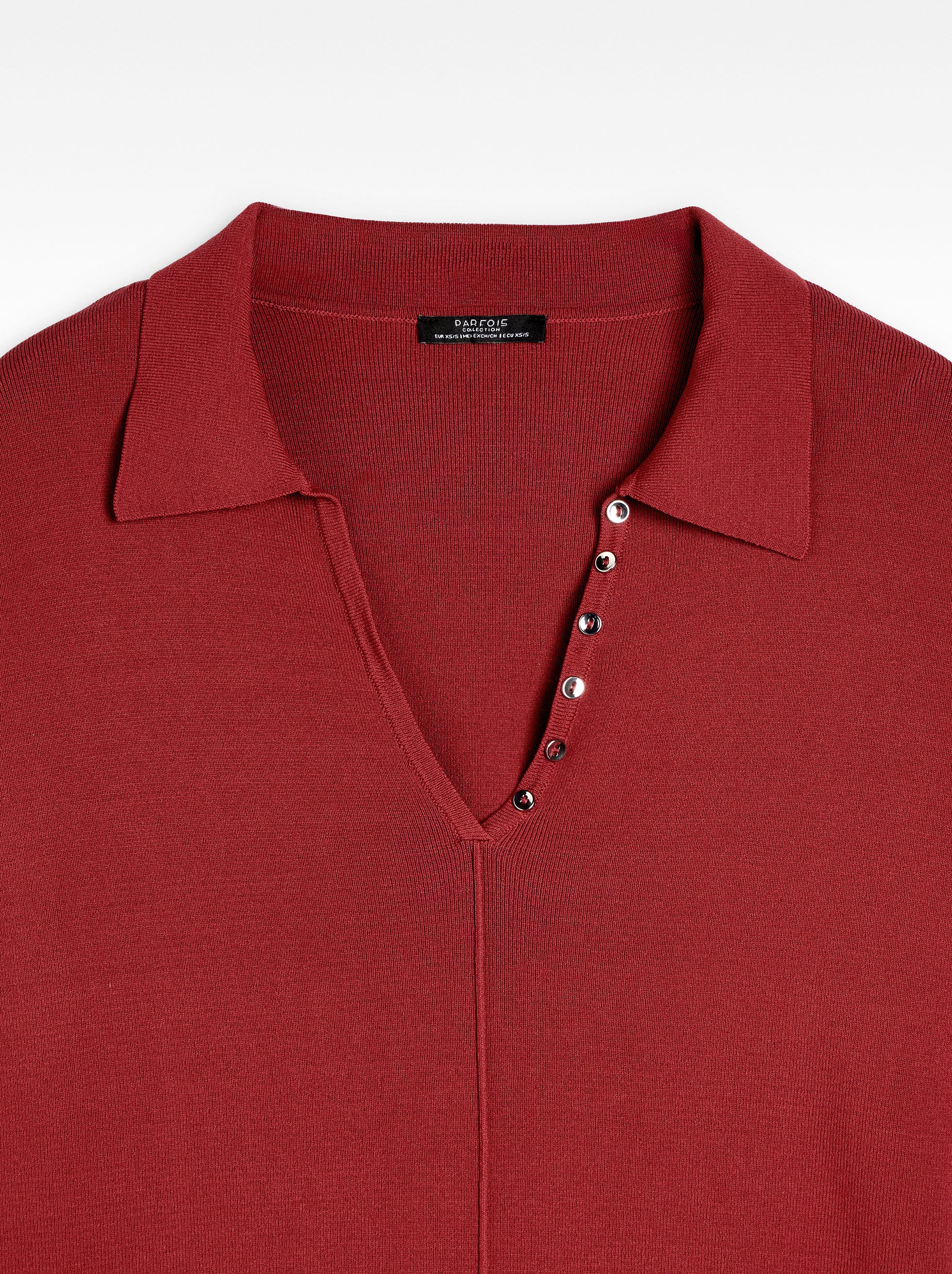 Jersey De Punto Con Cuello Polo