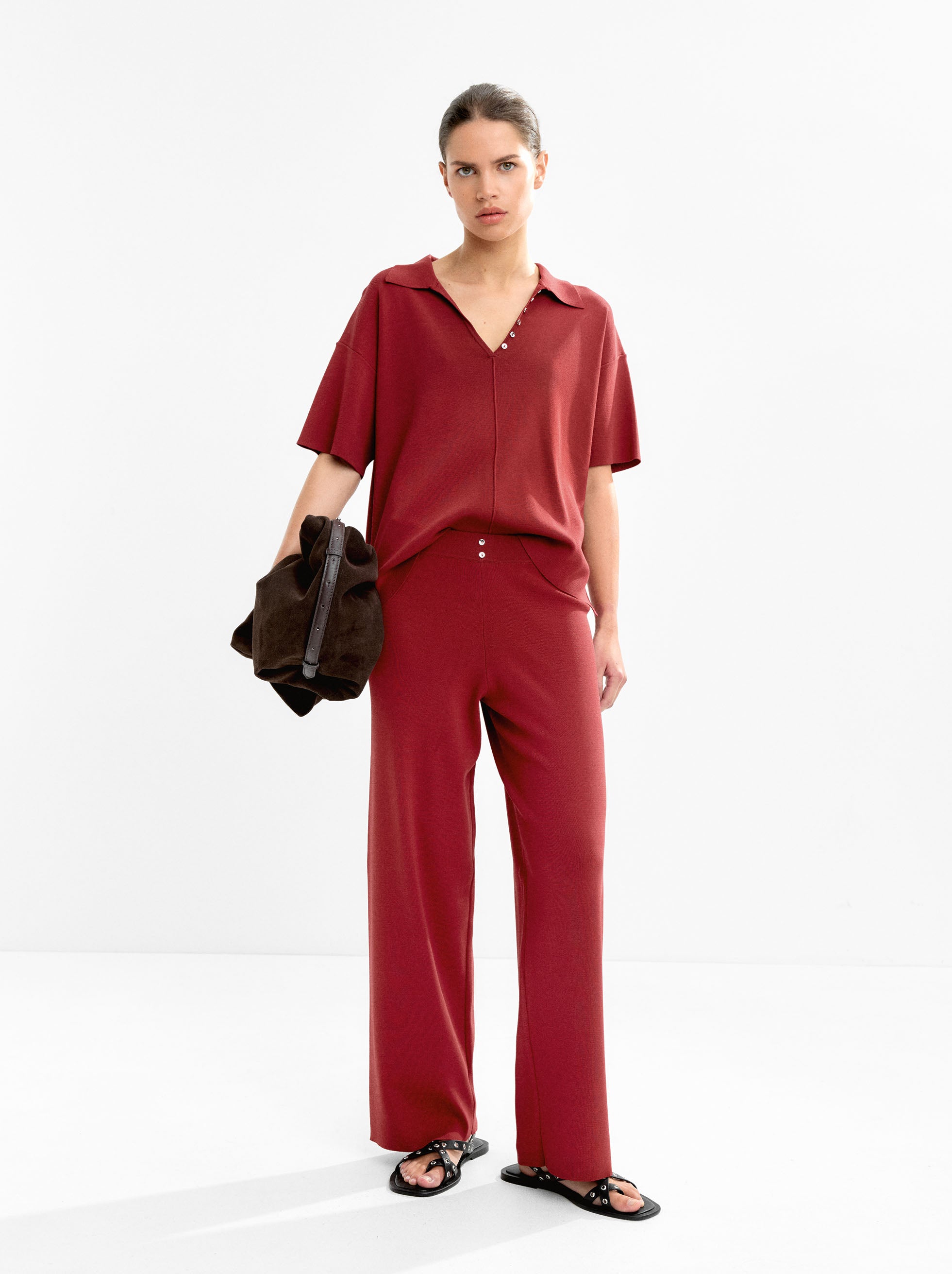 Pantalón De Punto Cintura Elástica