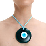 Collar De Cordón Con Colgante De Ojo