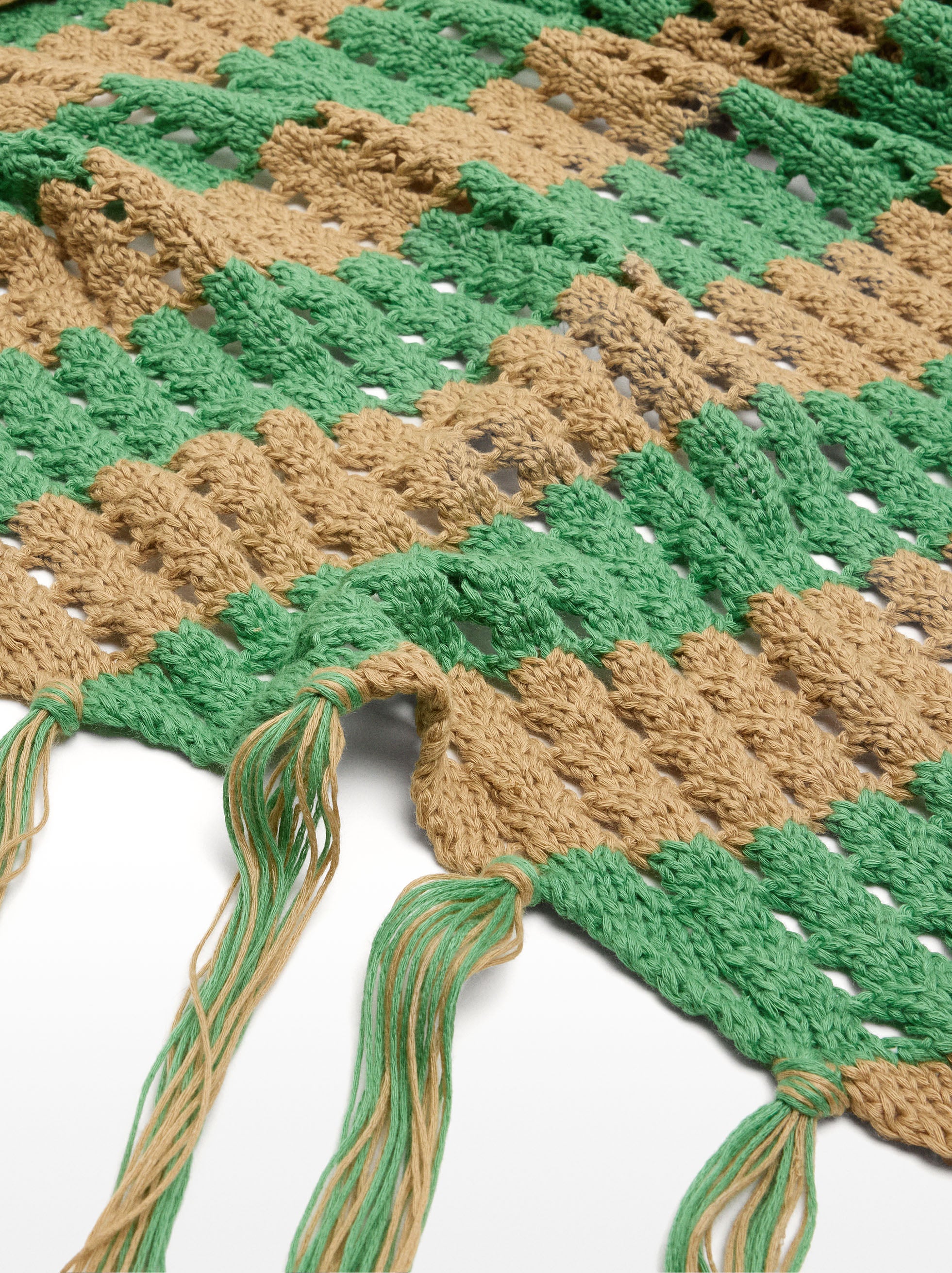 Chal De Rayas Con Flecos