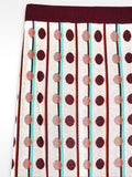 Falda Midi De Punto Jacquard De Lunares