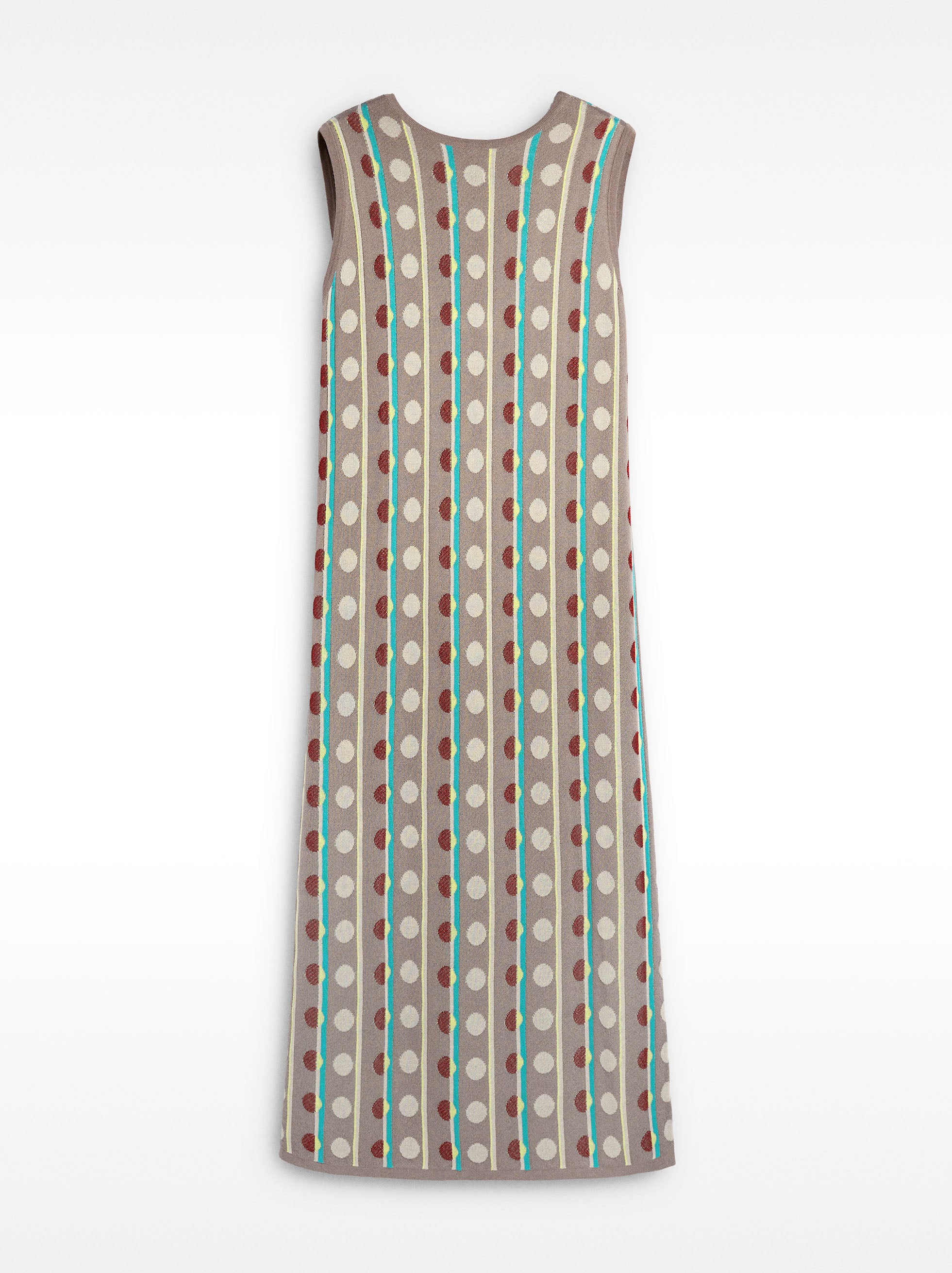 Vestido De Punto Jacquard Lunares